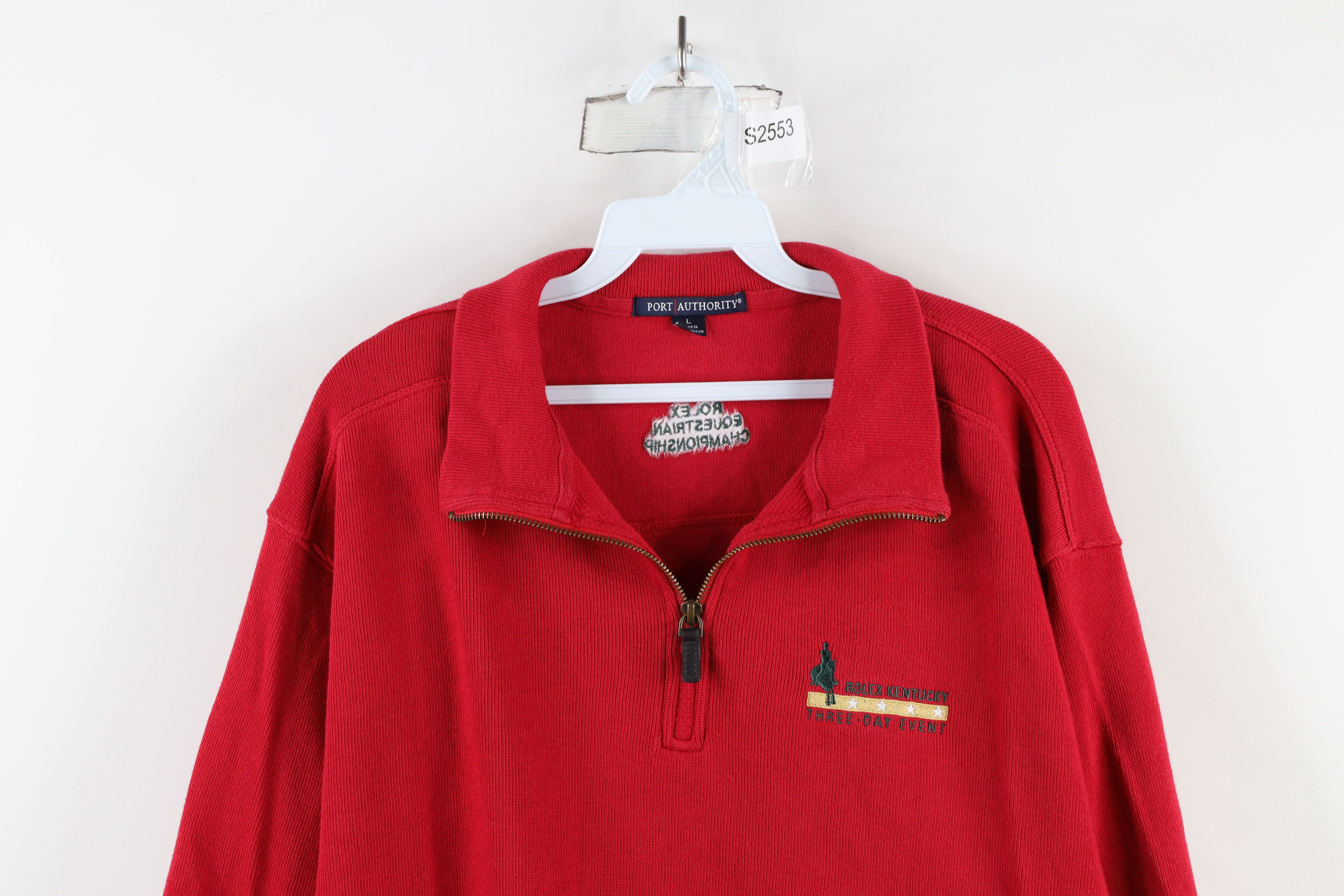 Vintage Vintage Equestrian Championship Kentucky Half Zip Sweater Size US L / EU 52-54 / 3 - 2 Thumbnail