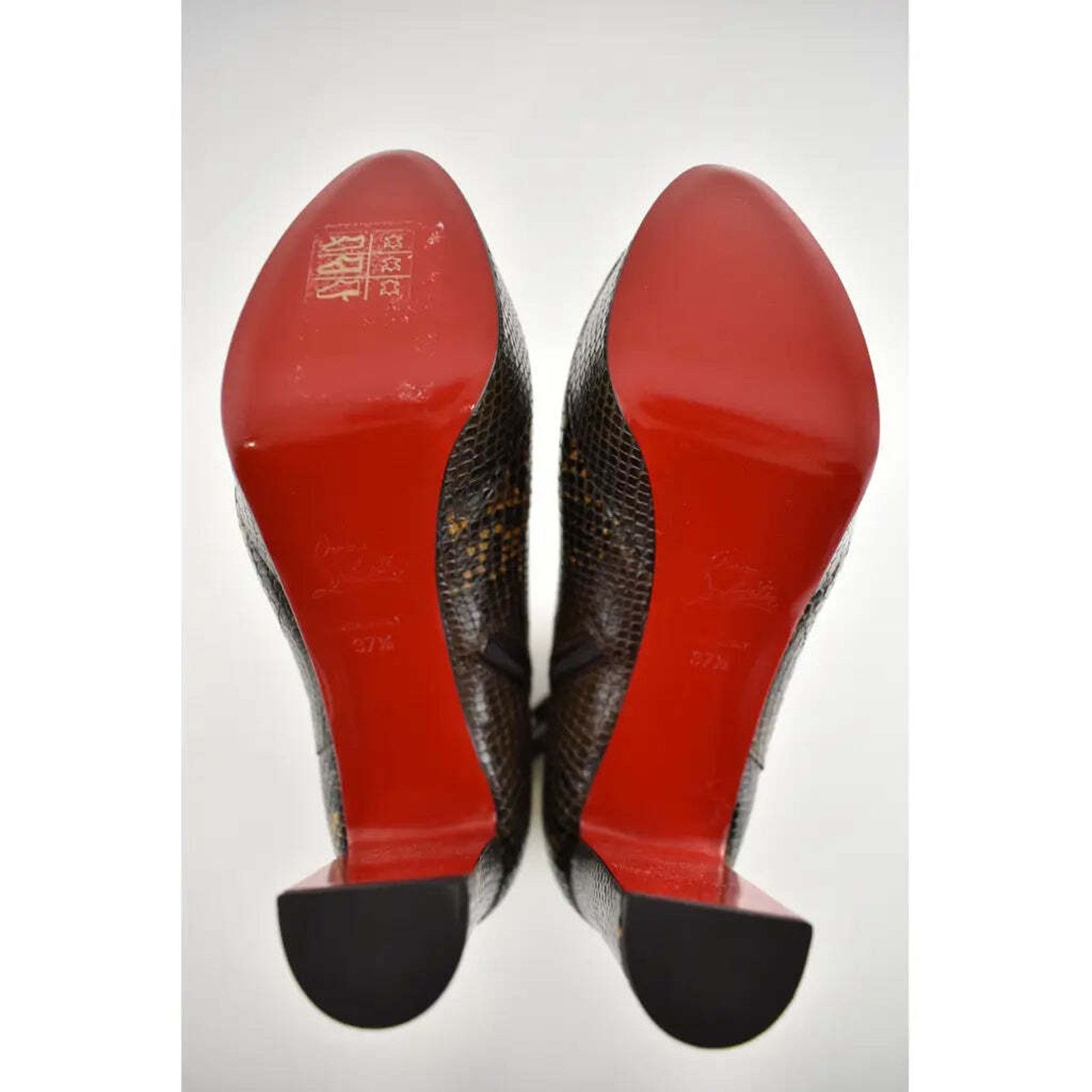 Christian Louboutin Christian Louboutin Janis Boot Alta 120 Dark Brown Platform Size US 7.5 / IT 37.5 - 12 Thumbnail