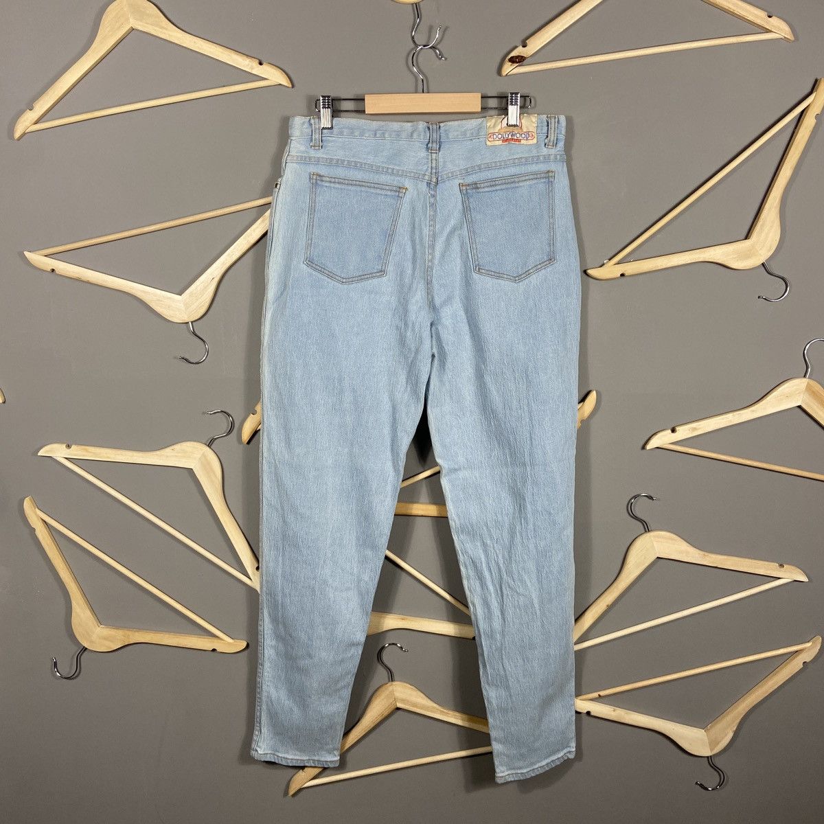 Vintage Vintage Dollywood High-Waist Light Blue Denim Jeans Size US 36 / EU 52 - 2 Thumbnail