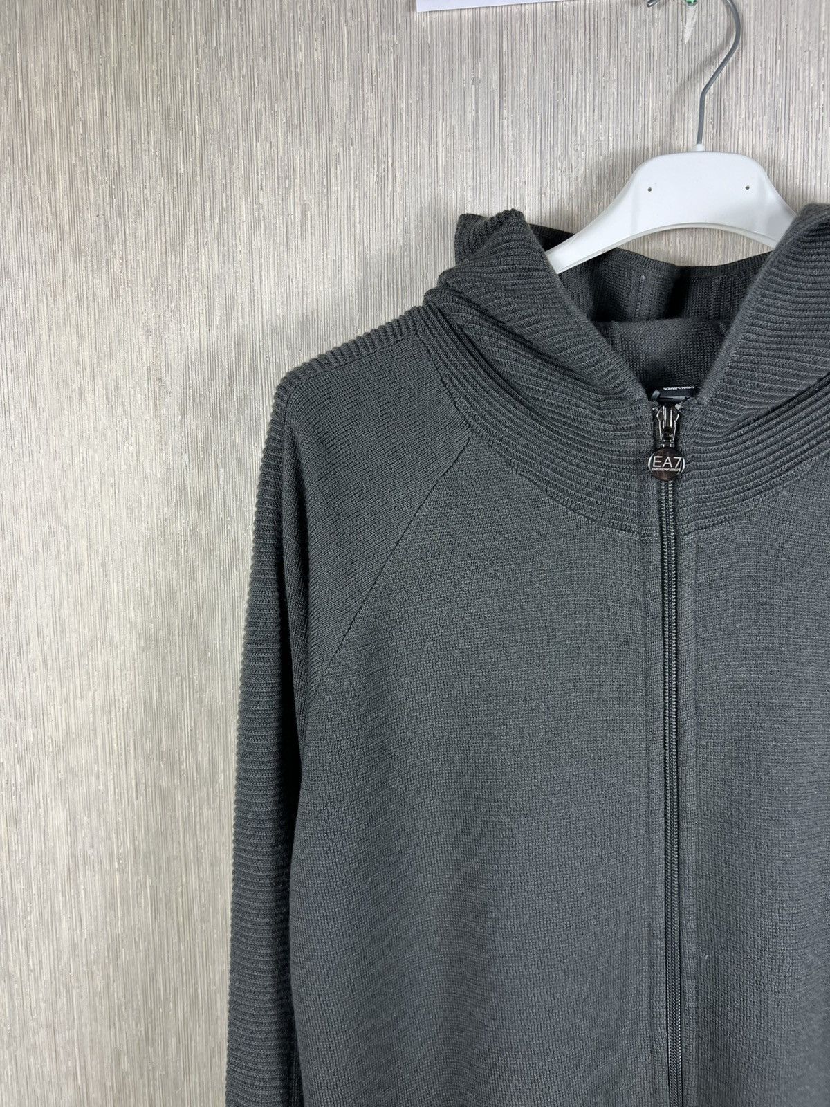 Emporio Armani EA7 Emporio Armani wool knitted hoodie zip cardigan knit Size US XL / EU 56 / 4 - 4 Thumbnail