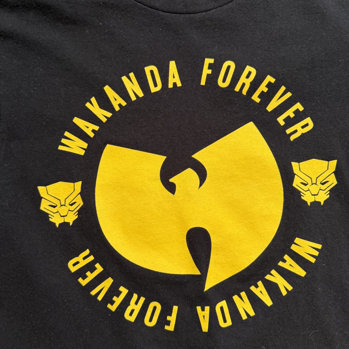 Marvel Comics × Rap Tees × Wu-Tang Clan Sick Rare! 2018 Wu-Tang Clan x Marvel Wakanda Forever Tee Size US S / EU 44-46 / 1 - 4 Thumbnail