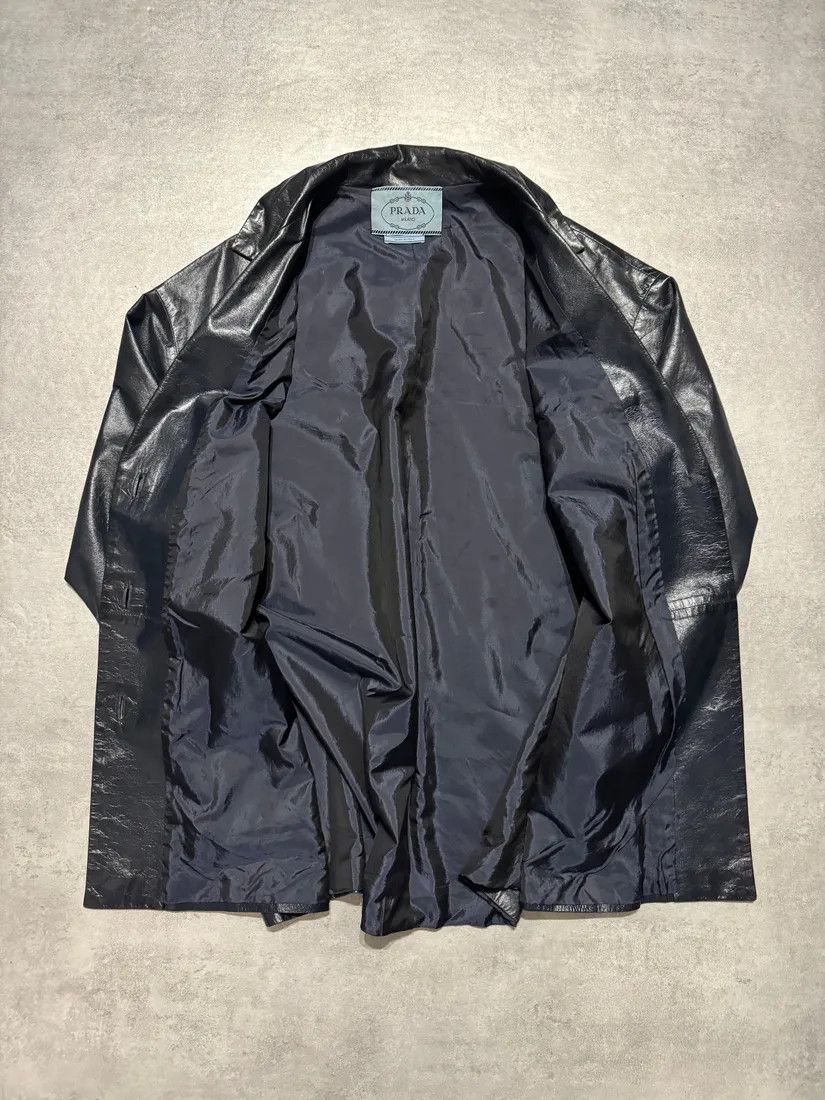 Prada × Vintage AW1996 Prada Navy Soft Leather Italian Jacket Size US XS / EU 42 / 0 - 8 Thumbnail
