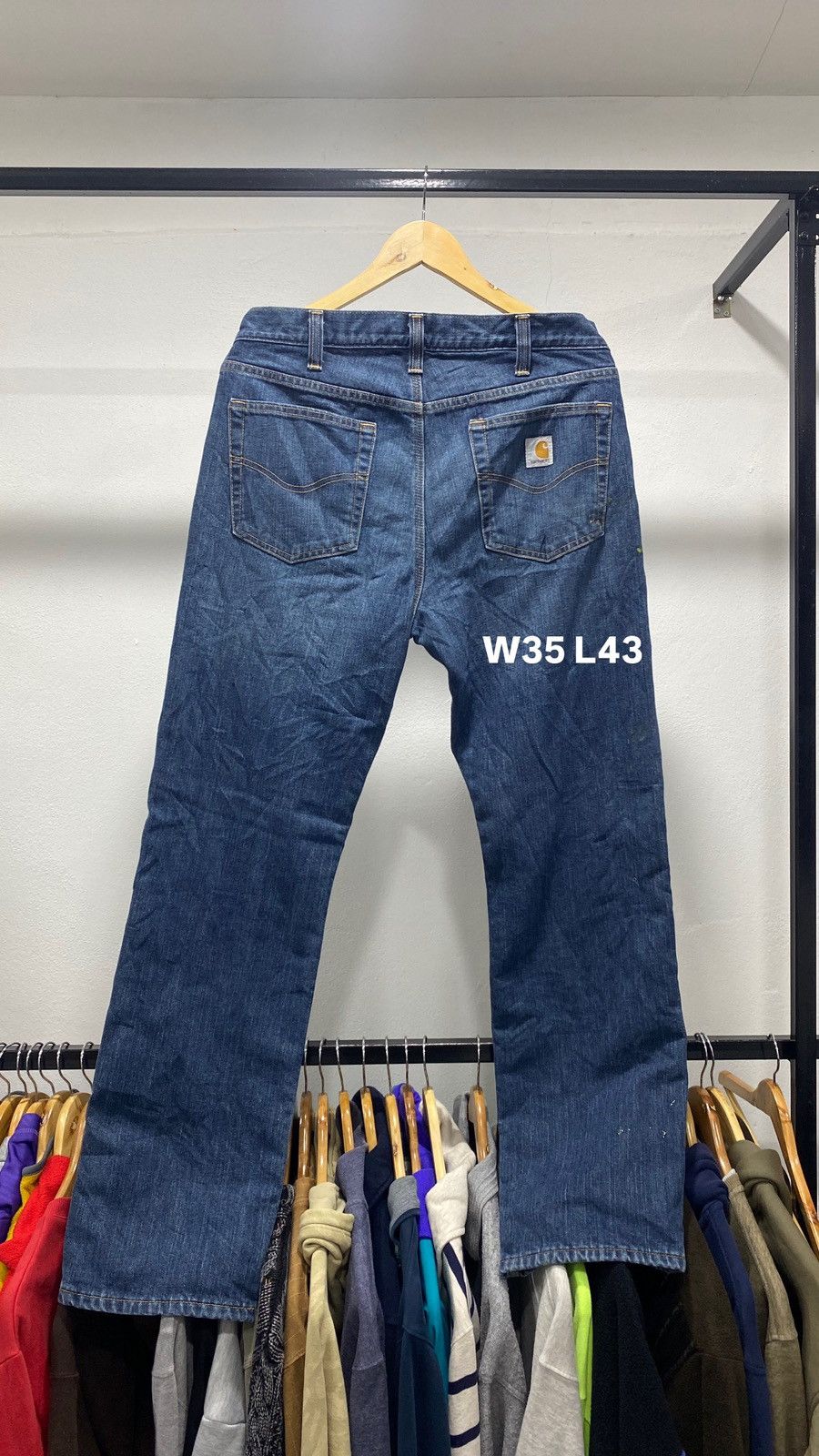 Carhartt × Vintage Carhartt Blue Denim 90s Size US 35 - 15 Thumbnail