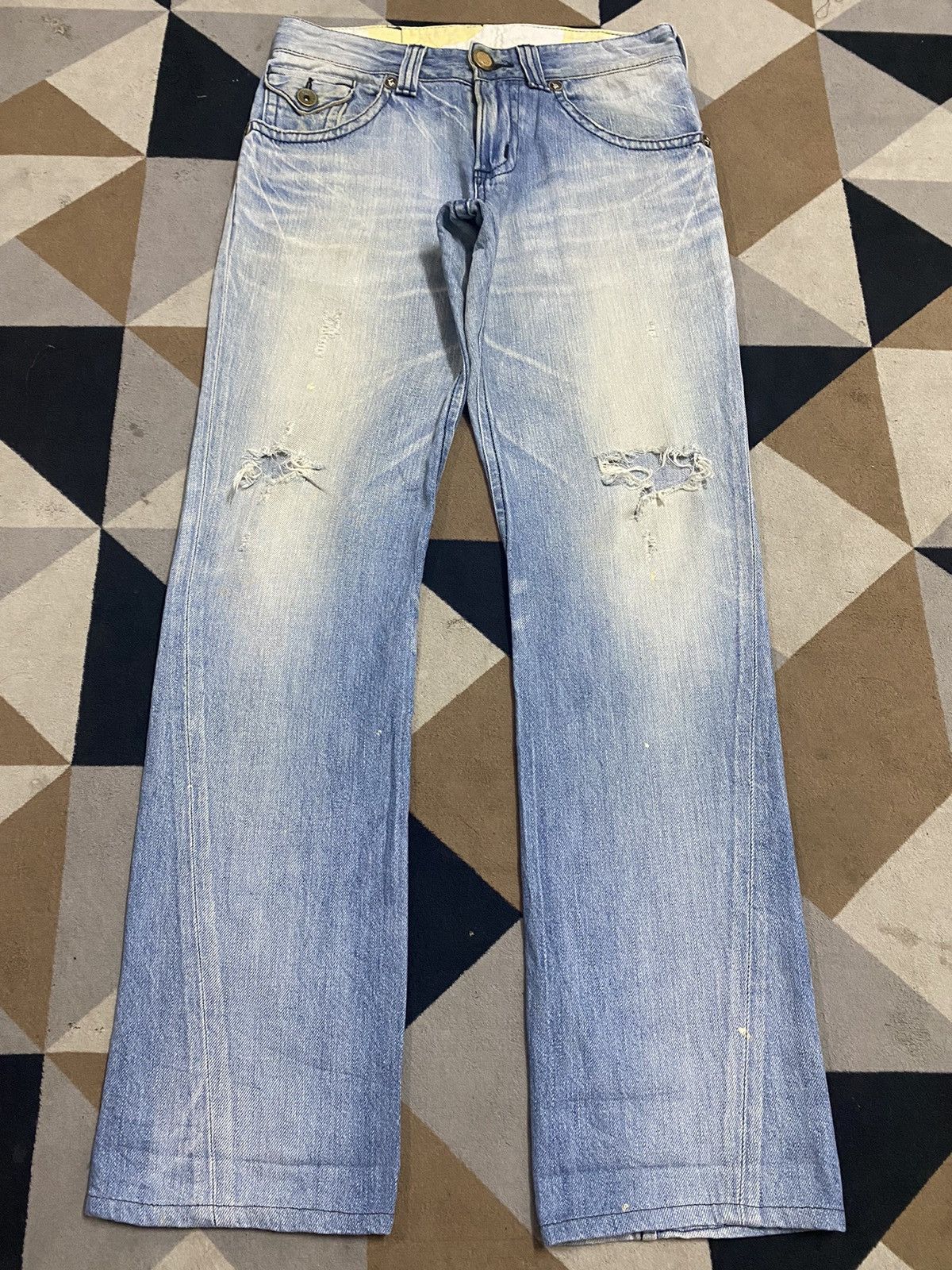 Edwin Vintage Edwin Blue Trip Faded Wash Distressed Jeans Size US 32 / EU 48 - 1 Thumbnail
