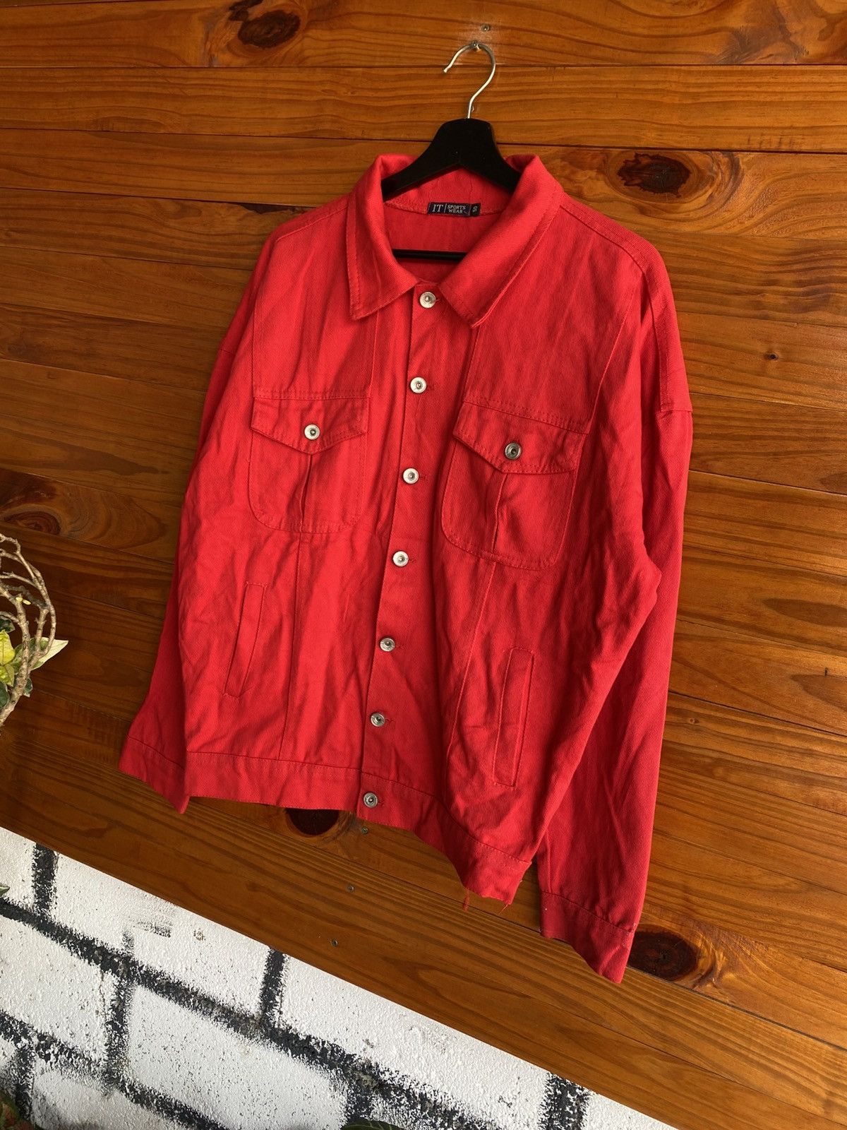 Japanese Brand Vintage IT Sports Wear Red Work Jacket Saint Sundays Graphic Size US M / EU 48-50 / 2 - 7 Thumbnail