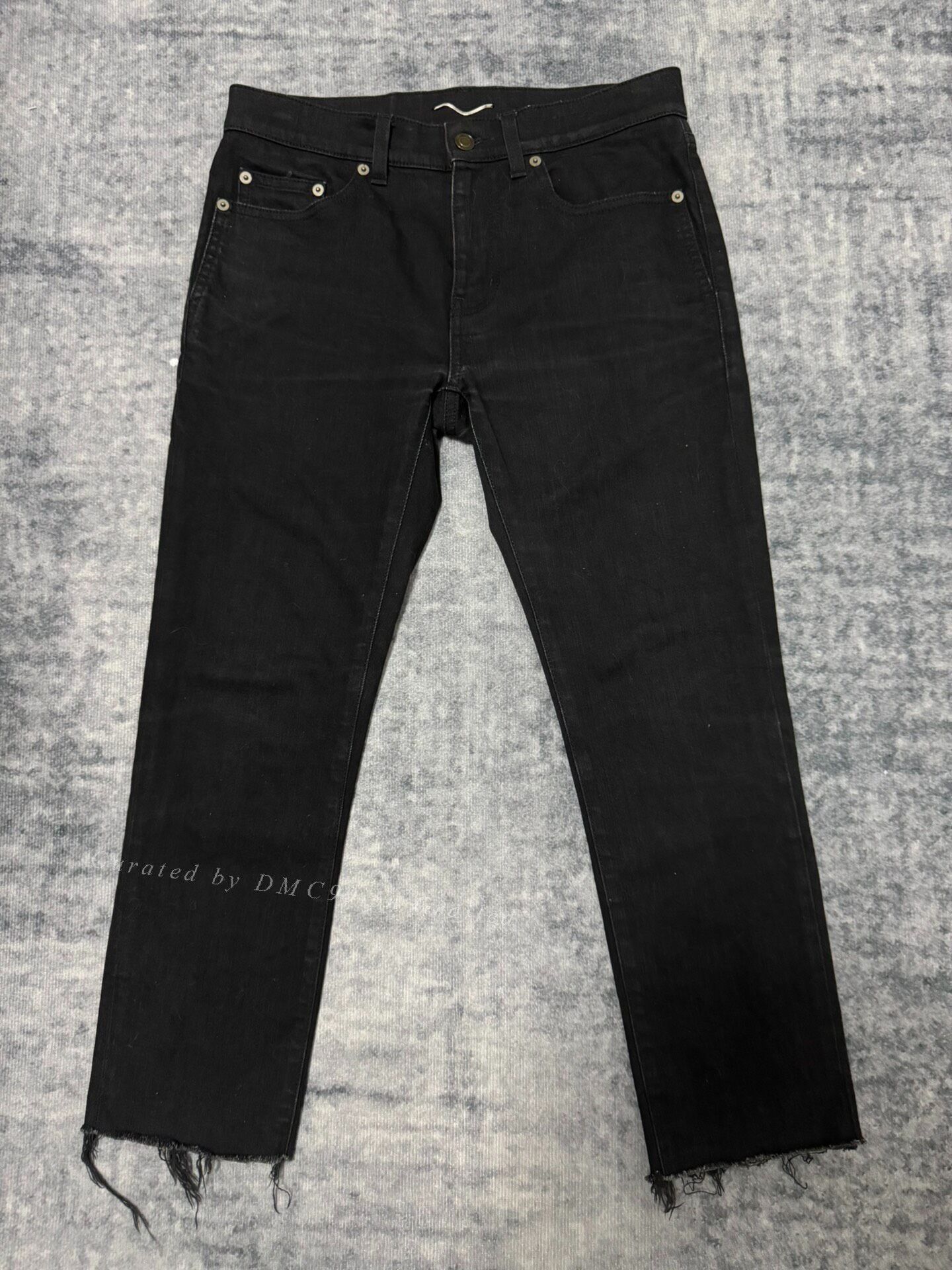Hedi Slimane × Saint Laurent Paris 13FW D02 Black Chain Jeans Sz30