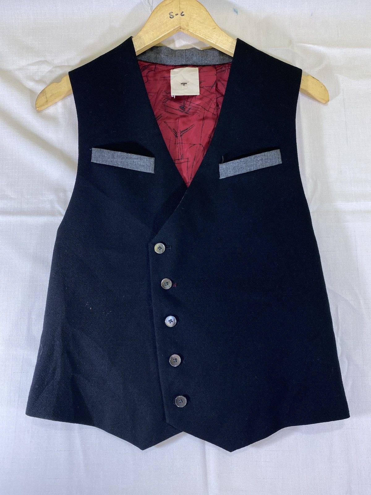 FACTOTUM side button vest office Size 42S - 1 Thumbnail
