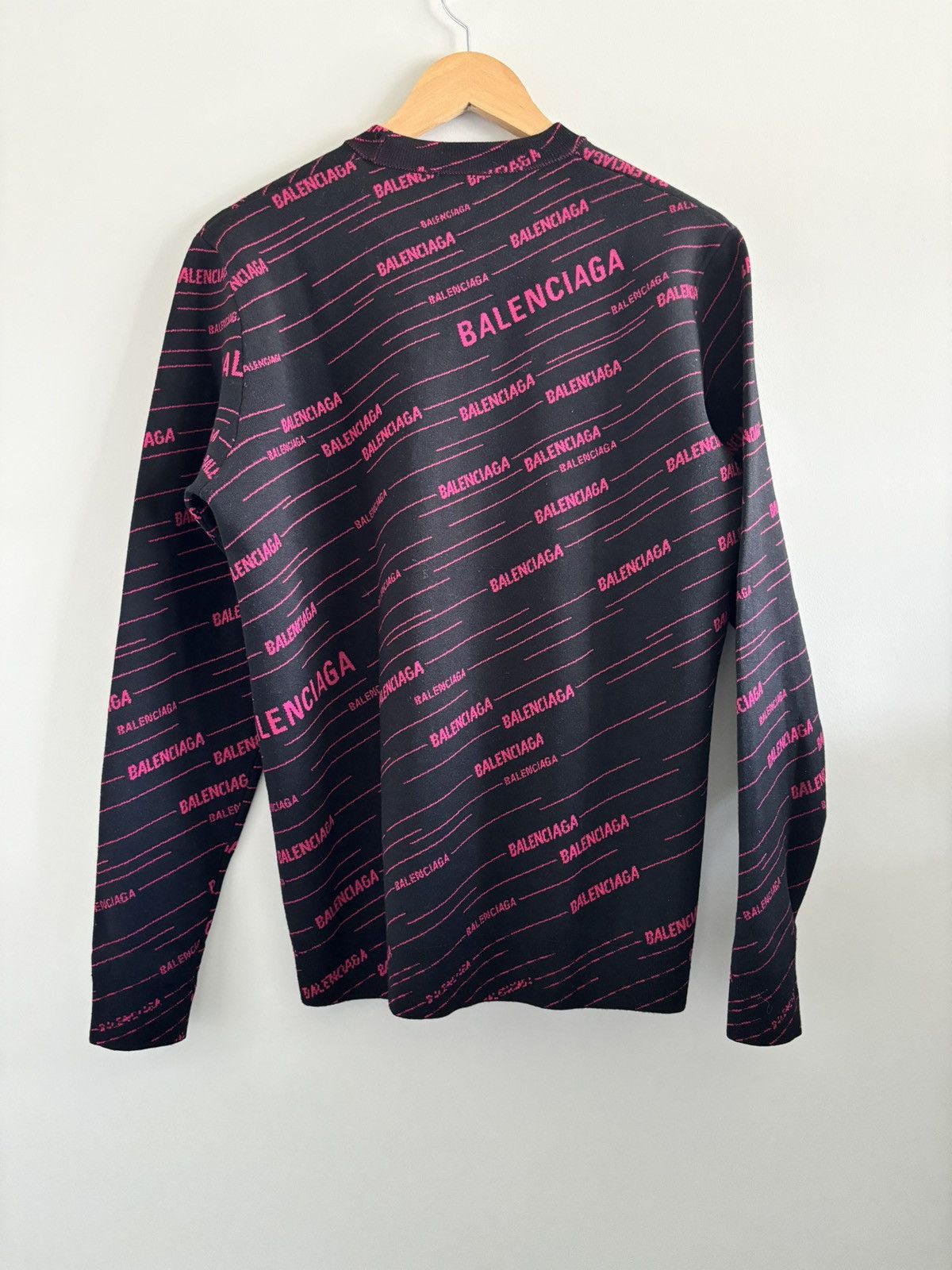 Balenciaga Balenciaga Allover Logo Sweater Size US XS / EU 42 / 0 - 8 Thumbnail