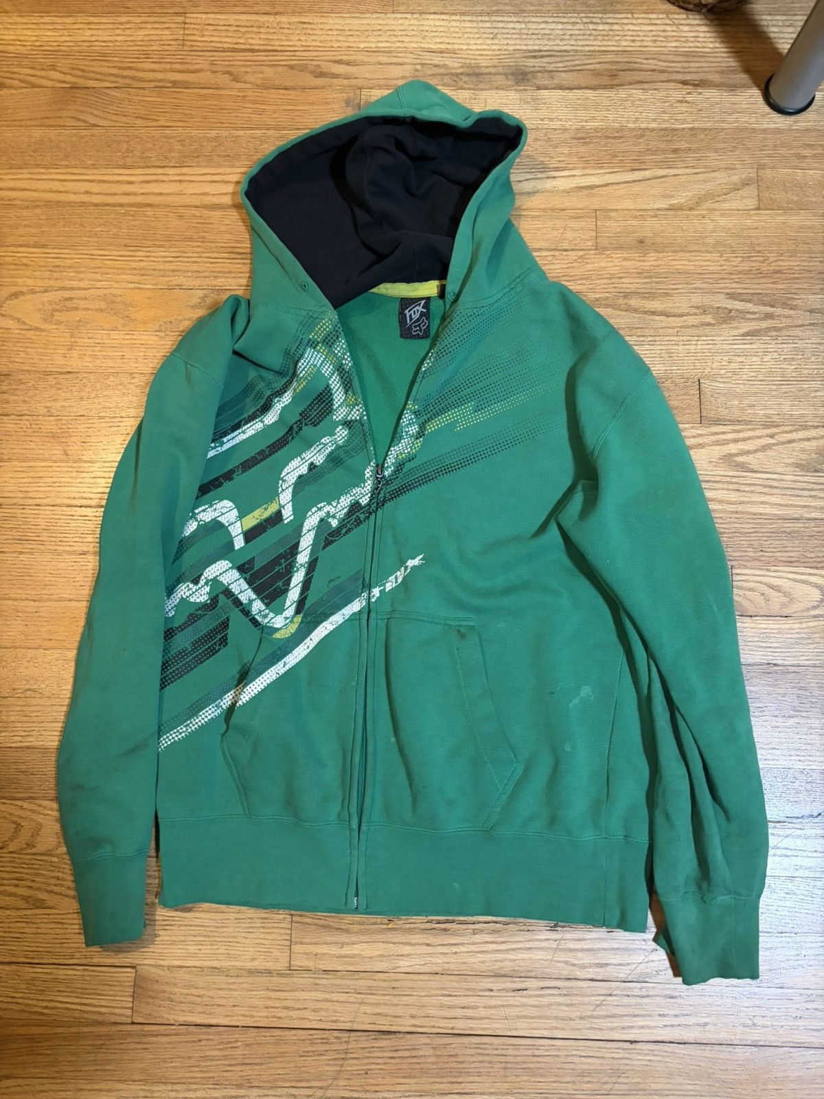 Fox Racing Green y2k fox hoodie Size US L / EU 52-54 / 3 - 1 Thumbnail