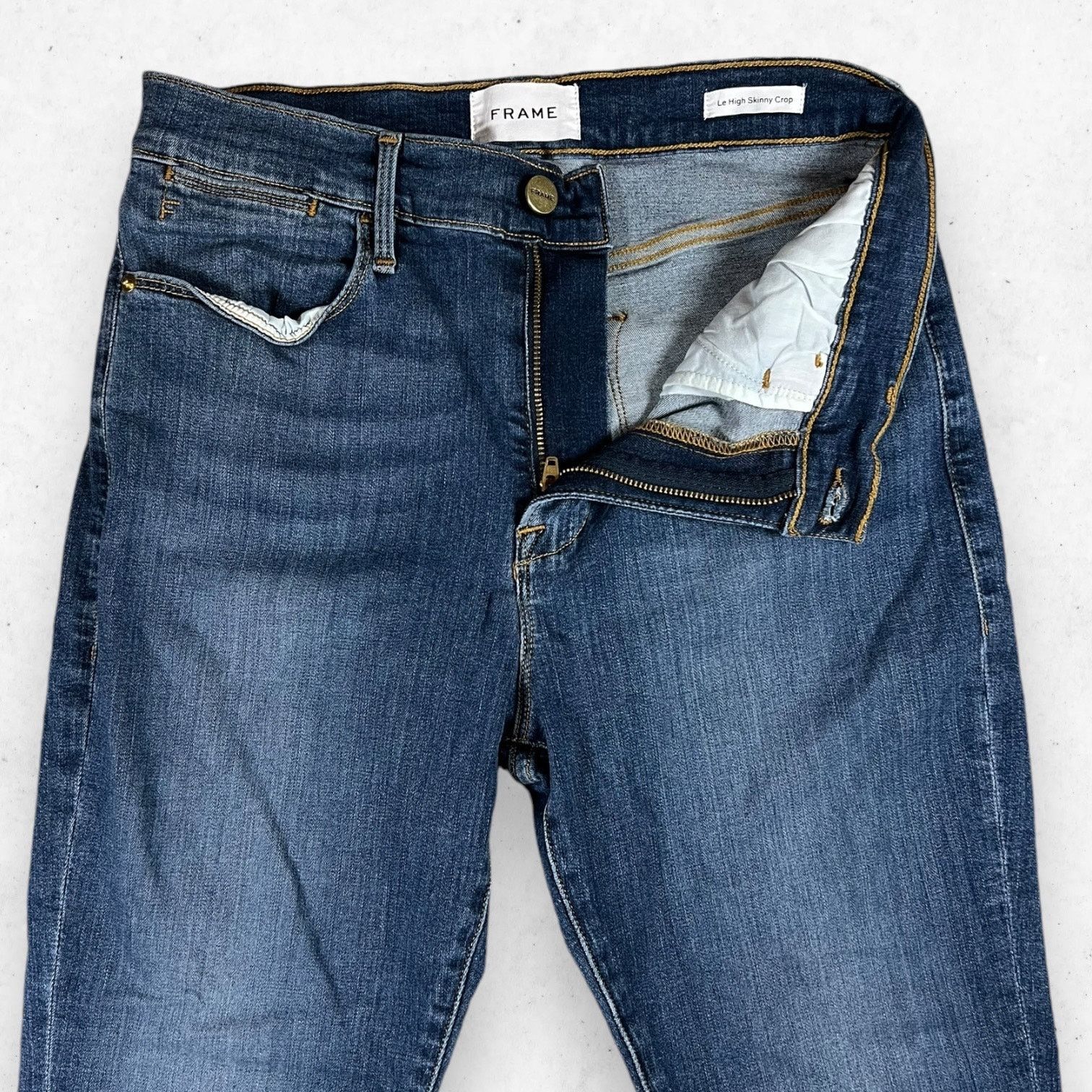 Frame FRAME Le High Skinny Crop Jeans Women's 29 Stretch Size 29" - 4 Thumbnail