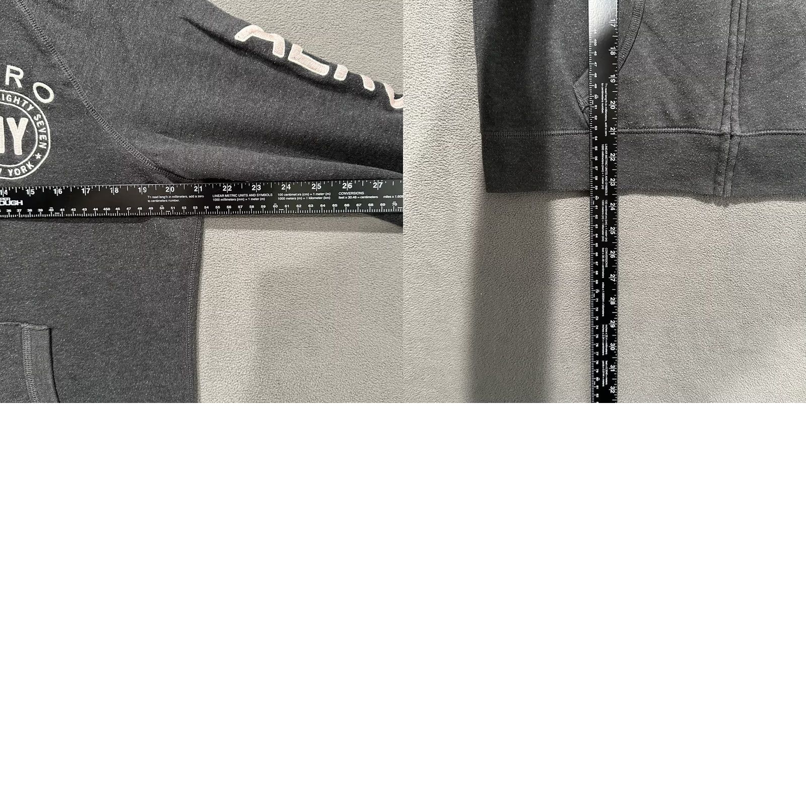 Vintage Aéropostale Hoodie Womens Large Gray Full Zip Logo 1987 New York Size L / US 10 / IT 46 - 8 Thumbnail