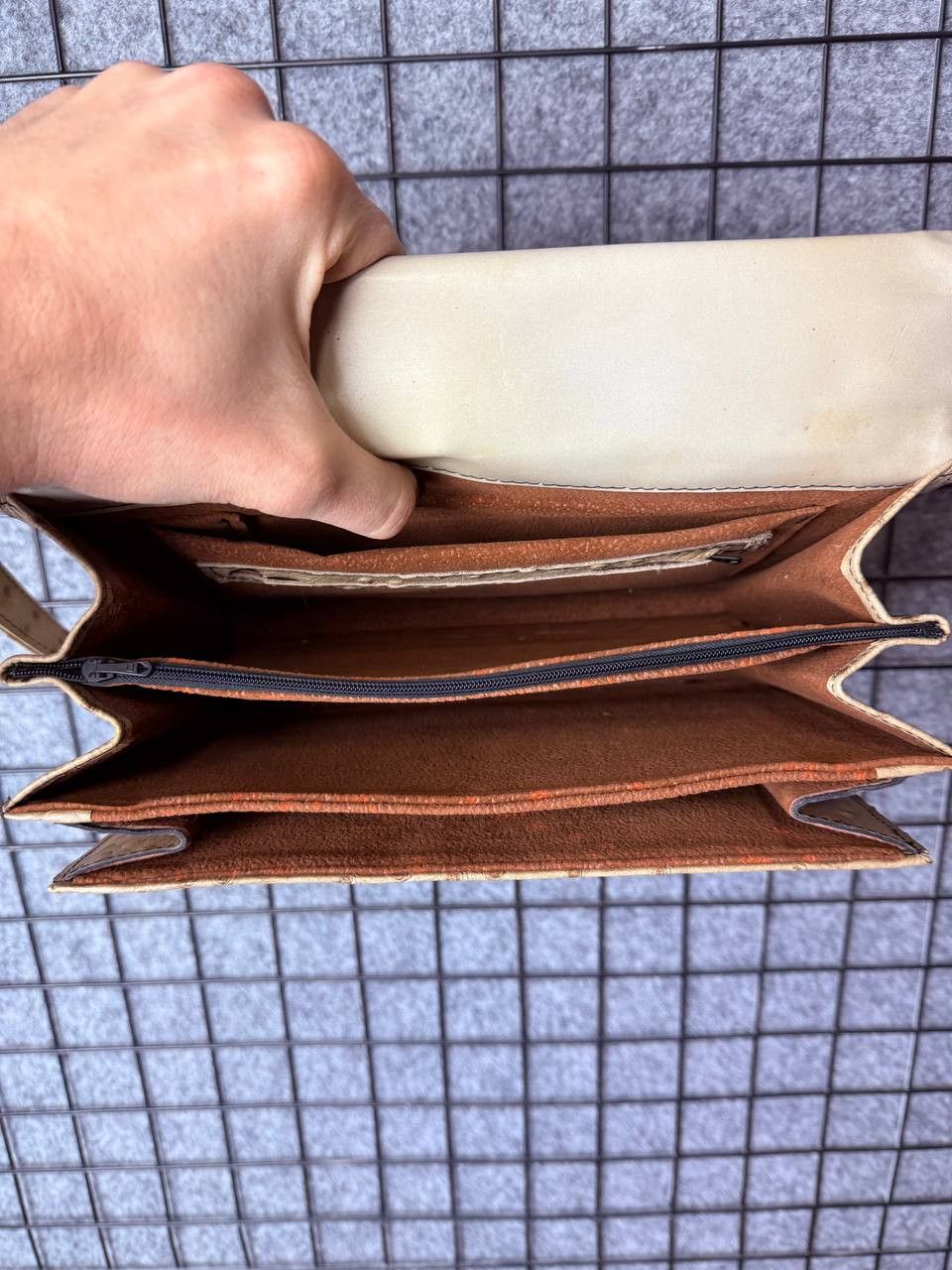 Leather Classic Beige 1990 OSTRICH Skin Handbag Coin Purse Size ONE SIZE - 14 Thumbnail