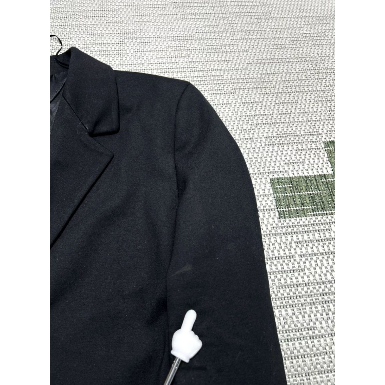 Zara Zara Blazer Jacket Womens Medium Black Wool Blend Button - Classic Casual Business Women’s Regular Fit Velvet? Size M / US 6-8 / IT 42-44 - 5 Thumbnail
