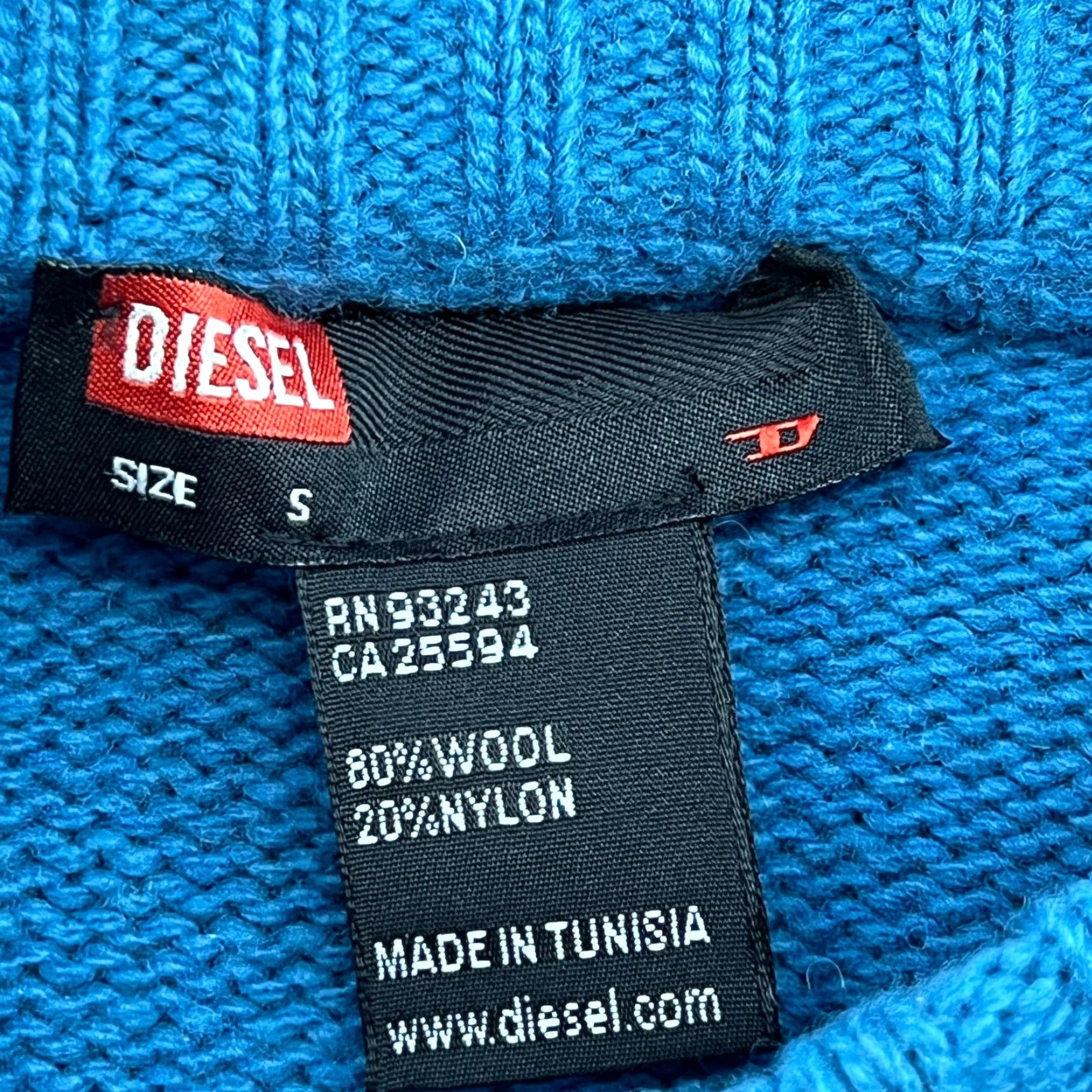 Diesel VINTAGE Diesel Sweater Mens Small Blue Crew Neck Wool Pullover Jumper Size US S / EU 44-46 / 1 - 4 Thumbnail