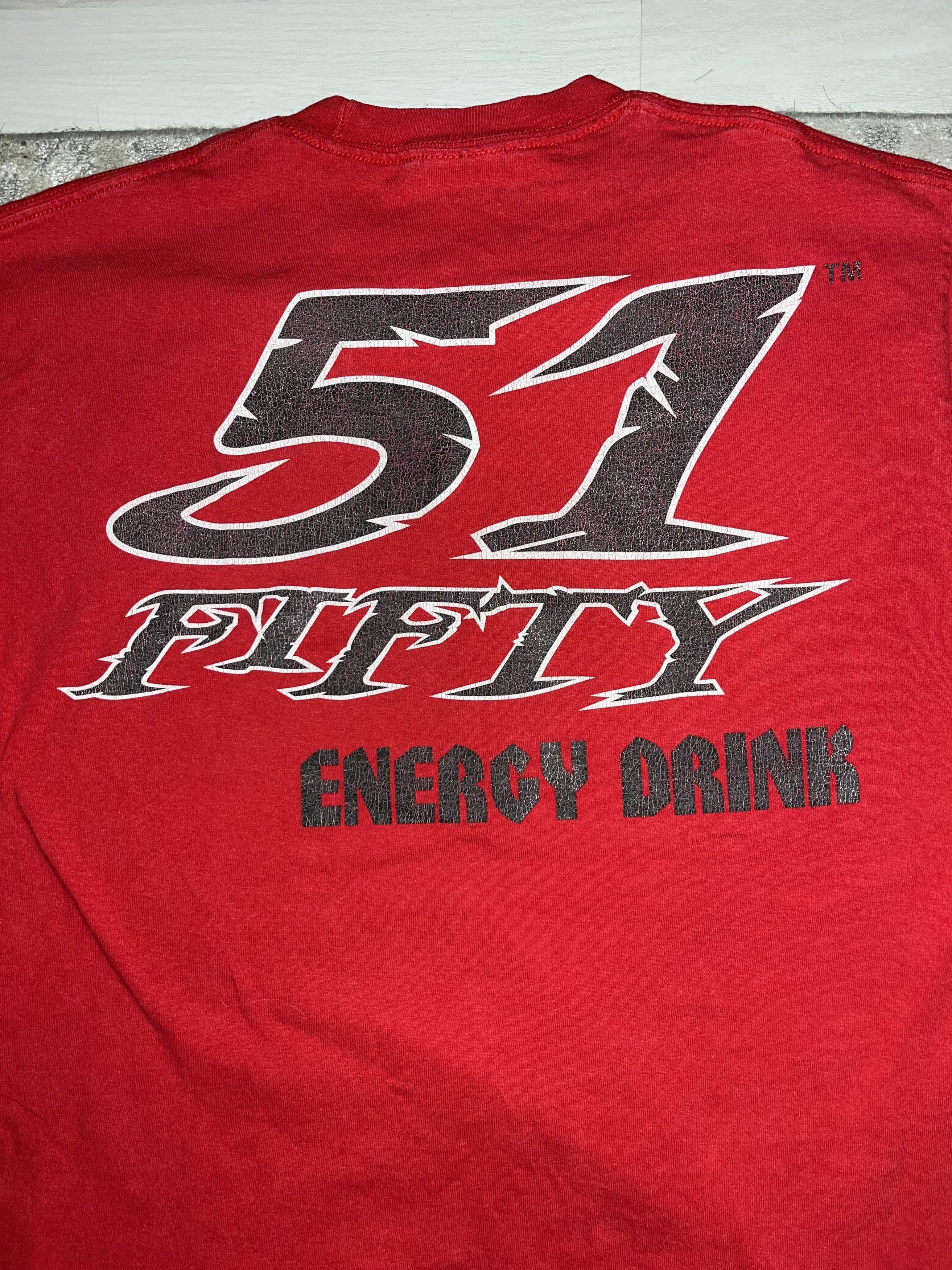 Vintage Y2K Live The Madness 51 Fifty Energy Drink Shirt Size US M / EU 48-50 / 2 - 2 Thumbnail