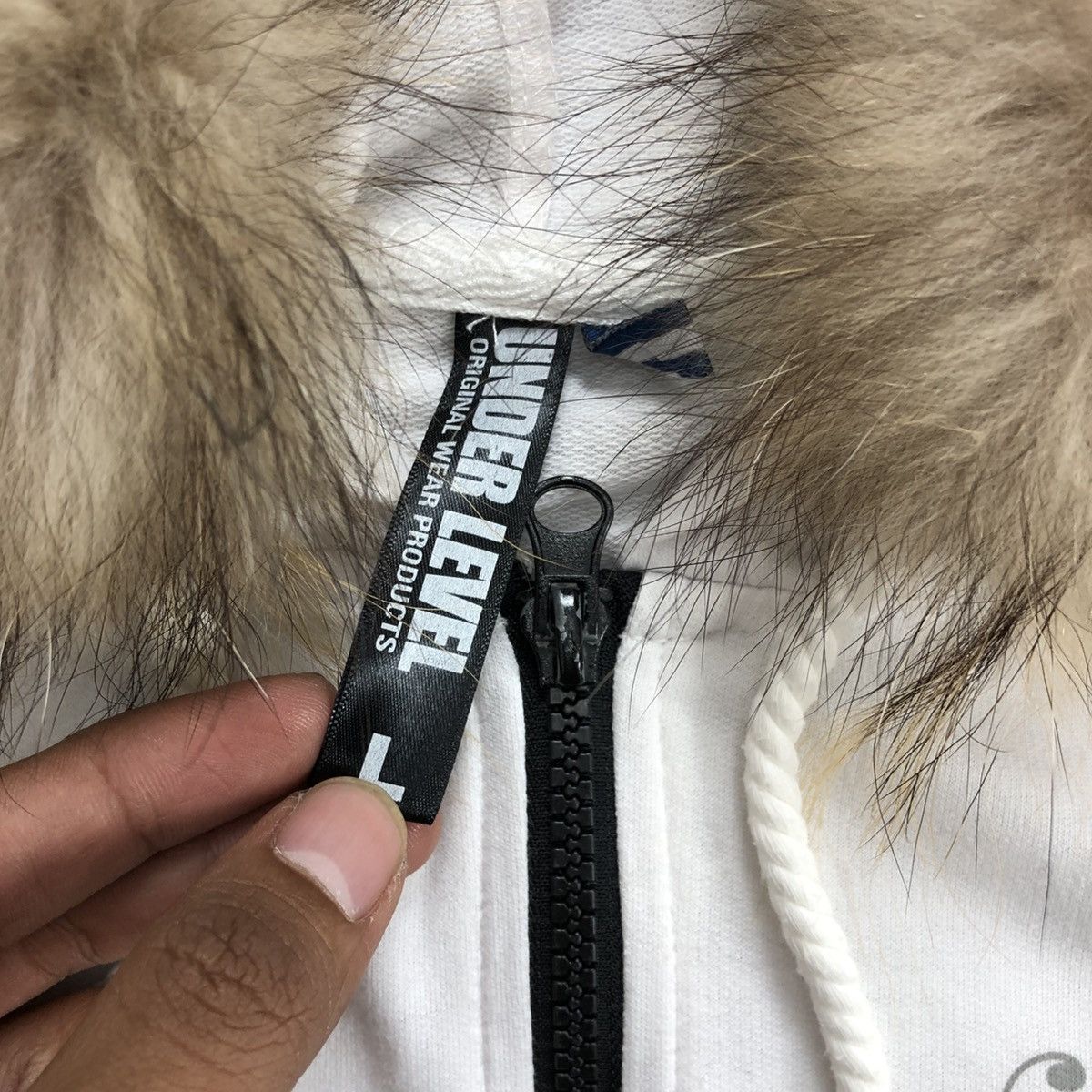 If Six Was Nine × Japanese Brand × Le Grande Bleu (L.G.B.) 2000s Under Level Poem Goa Lgb Short Zipper Fur Jacket Size US L / EU 52-54 / 3 - 7 Thumbnail