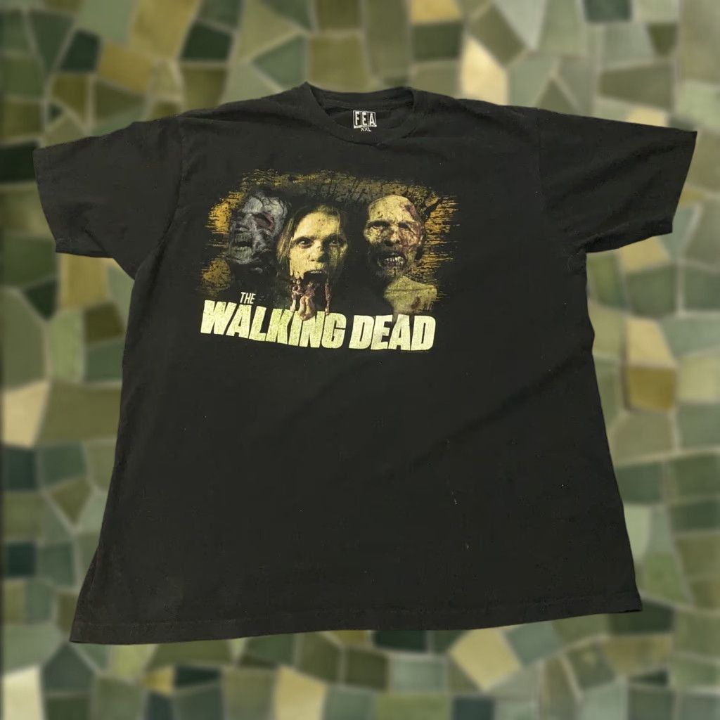 Vintage FEA Walking Dead Shirt Mens 2XL Black Graphic Zombies Horror TV Show Tee Size US XXL / EU 58 / 5 - 1 Thumbnail