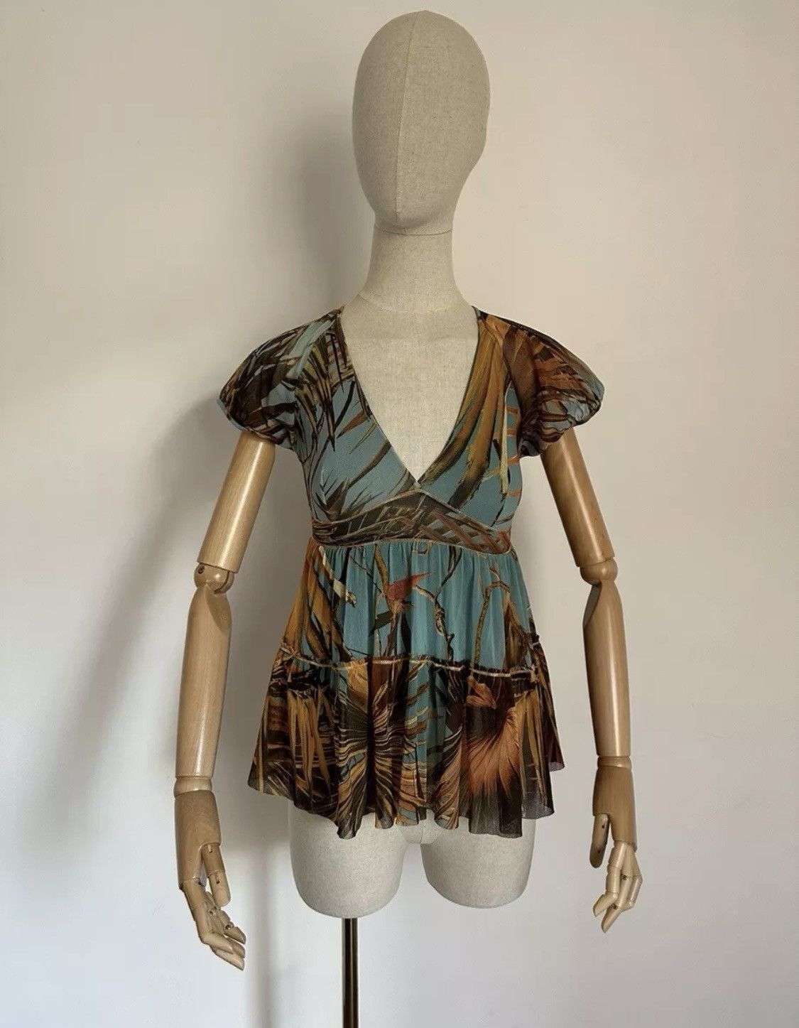 Jean Paul Gaultier Jean Paul Gaultier Top Blouse Printed Mesh Size M! Size M / US 6-8 / IT 42-44 - 1 Thumbnail