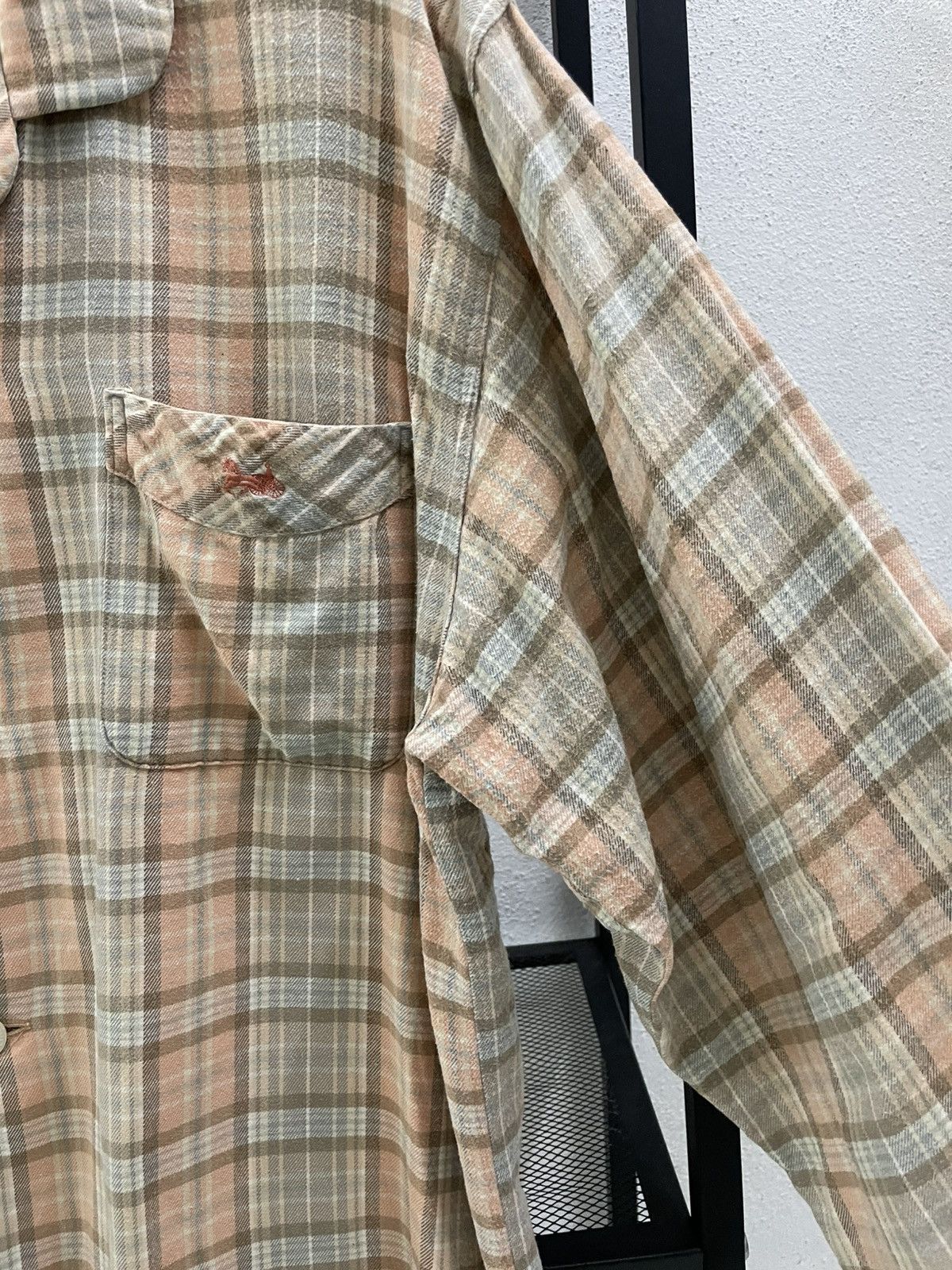 Celine Celine pajama Checked Button Up Shirt Size US L / EU 52-54 / 3 - 4 Thumbnail