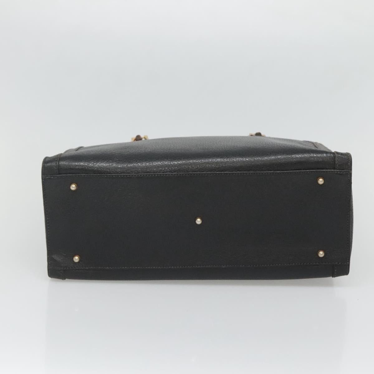 Gucci GUCCI Bamboo Hand Bag Leather Black Gold 002 1186 002 1186 Size ONE SIZE - 9 Thumbnail