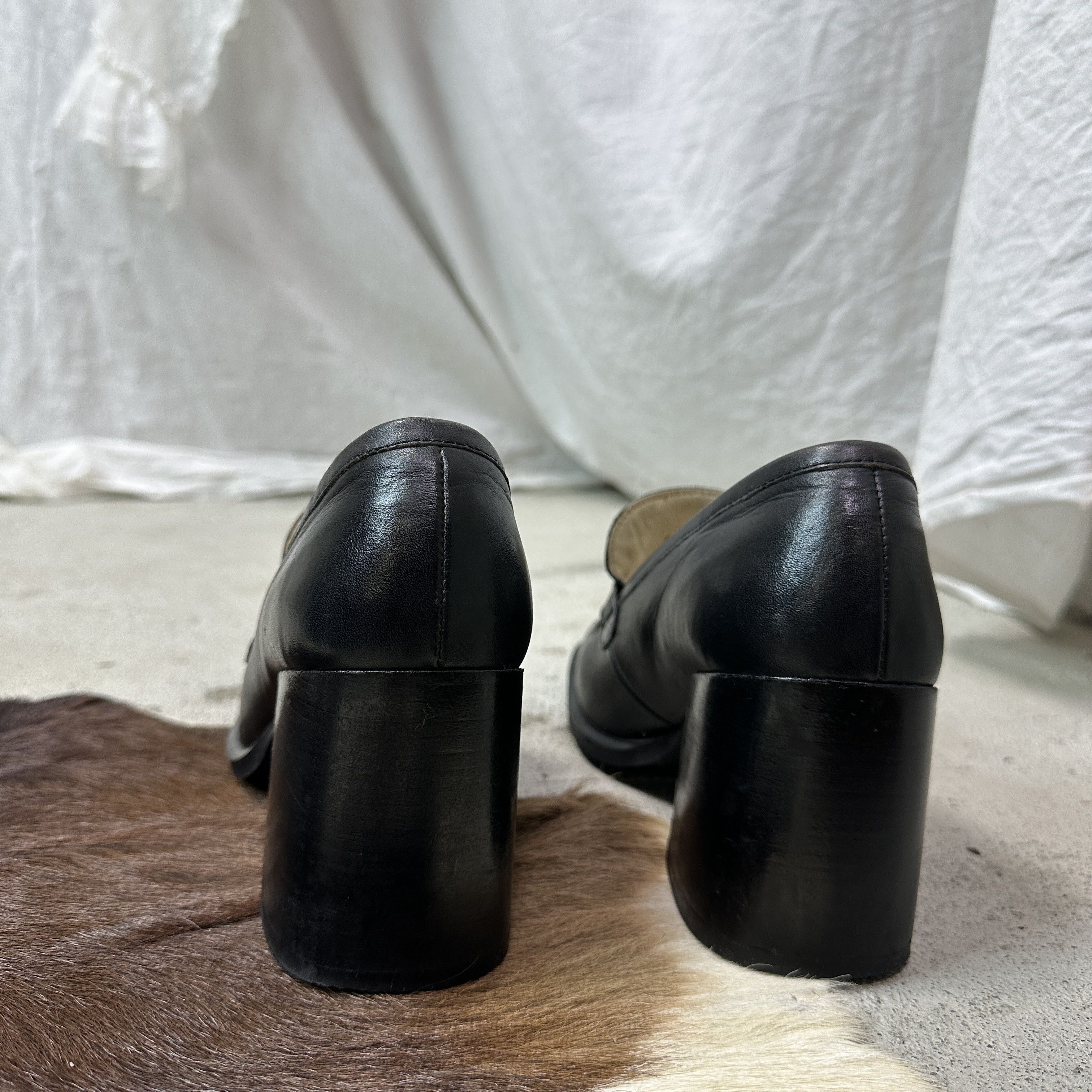 Vintage Vintage Leather Classy Heeled Mocassins Y2K Size US 7 / IT 37 - 4 Thumbnail