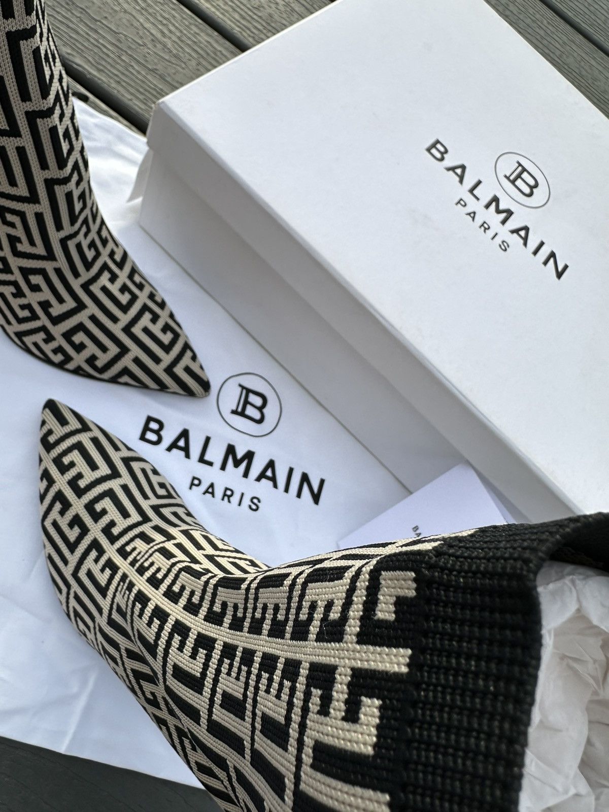 Balmain Balmain Paris Skye Stretch Knit Ankle Boot EU 40 Women US 10 Size US 10 / IT 40 - 6 Thumbnail