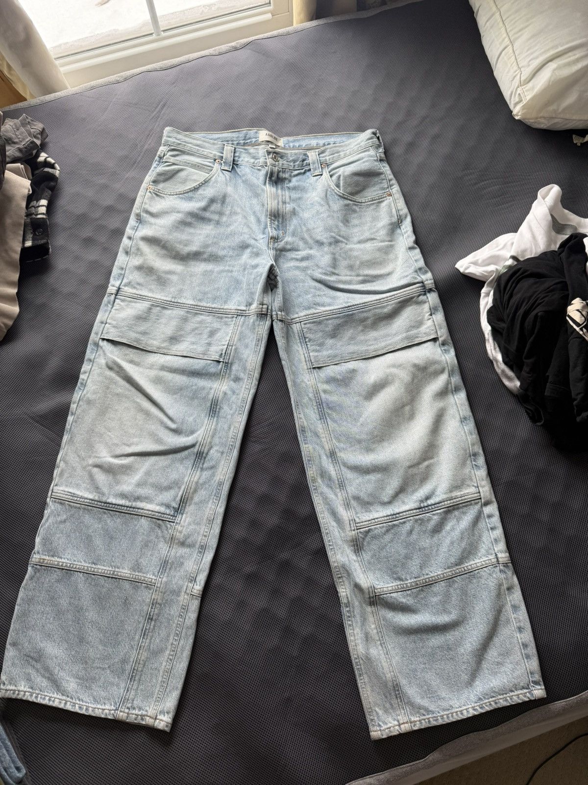 Agolde Agolde Washed Baggy Cargo Denim Size US 33 - 1 Thumbnail