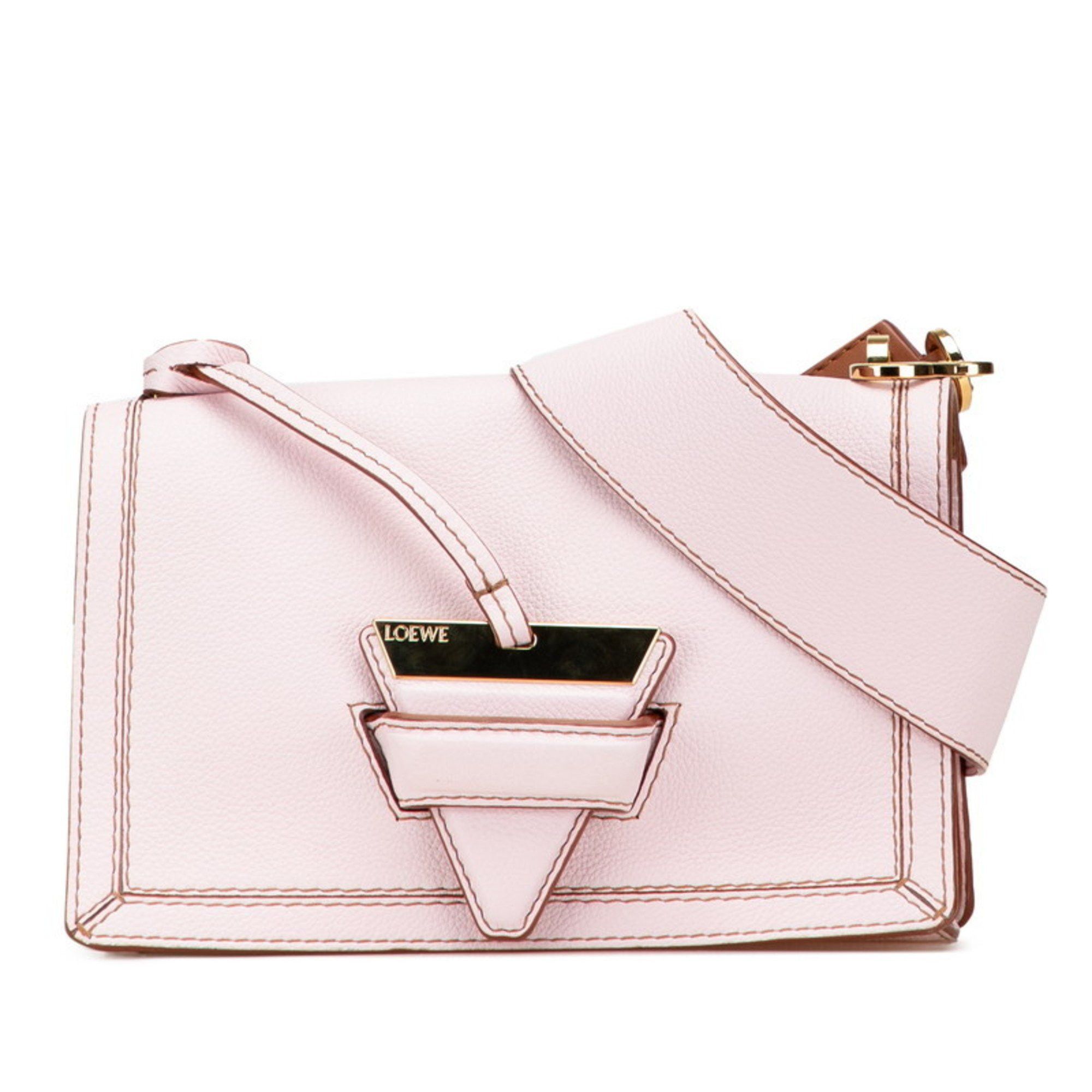 Loewe LOEWE Barcelona Shoulder Bag in Pink and Brown Leather for Women Size ONE SIZE - 1 Thumbnail