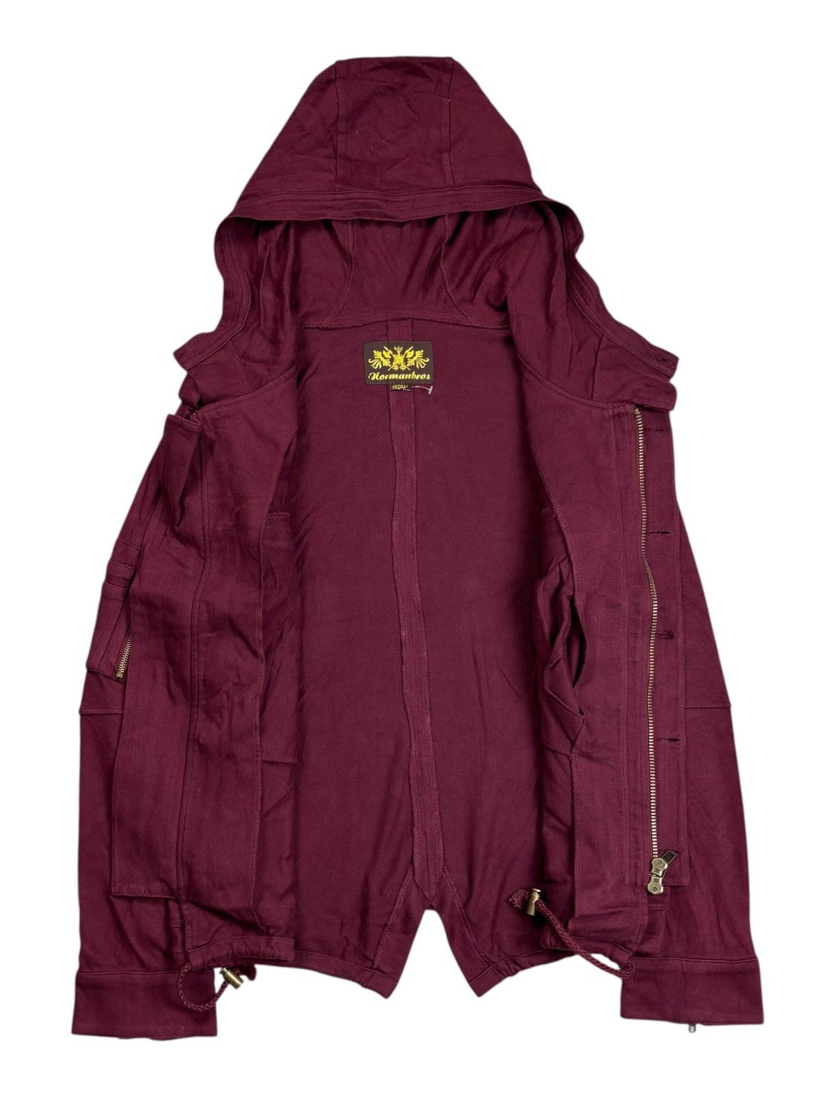 Tornado Mart 2000s Normanbros - Red Wine Apocalypse Army Jacket Size US M / EU 48-50 / 2 - 2 Thumbnail