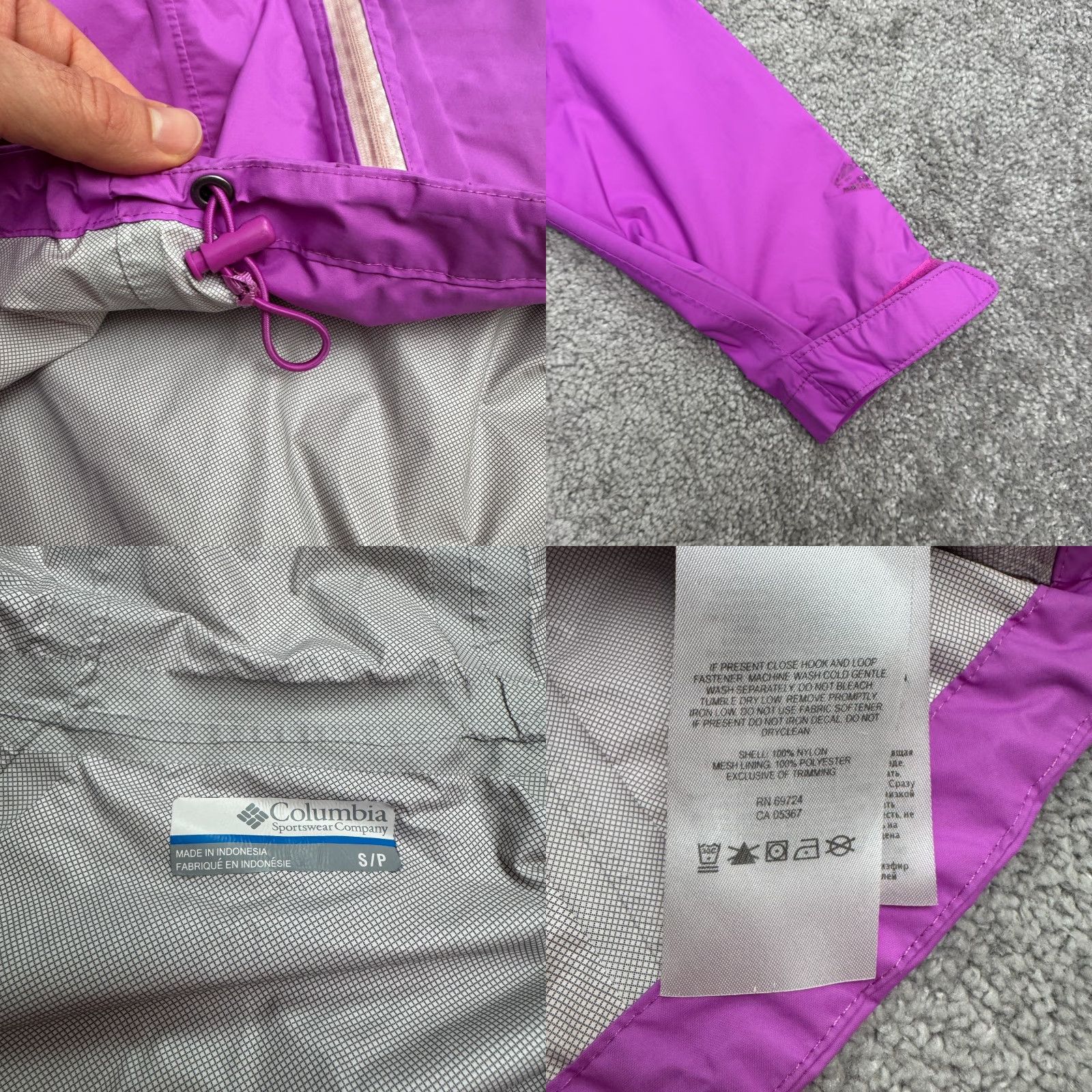Vintage Columbia Womens Hoodie Windbreaker Jacket Front Zip Purple All Seasons Pockets Short Length Regular Fit Size S / US 4 / IT 40 - 8 Thumbnail