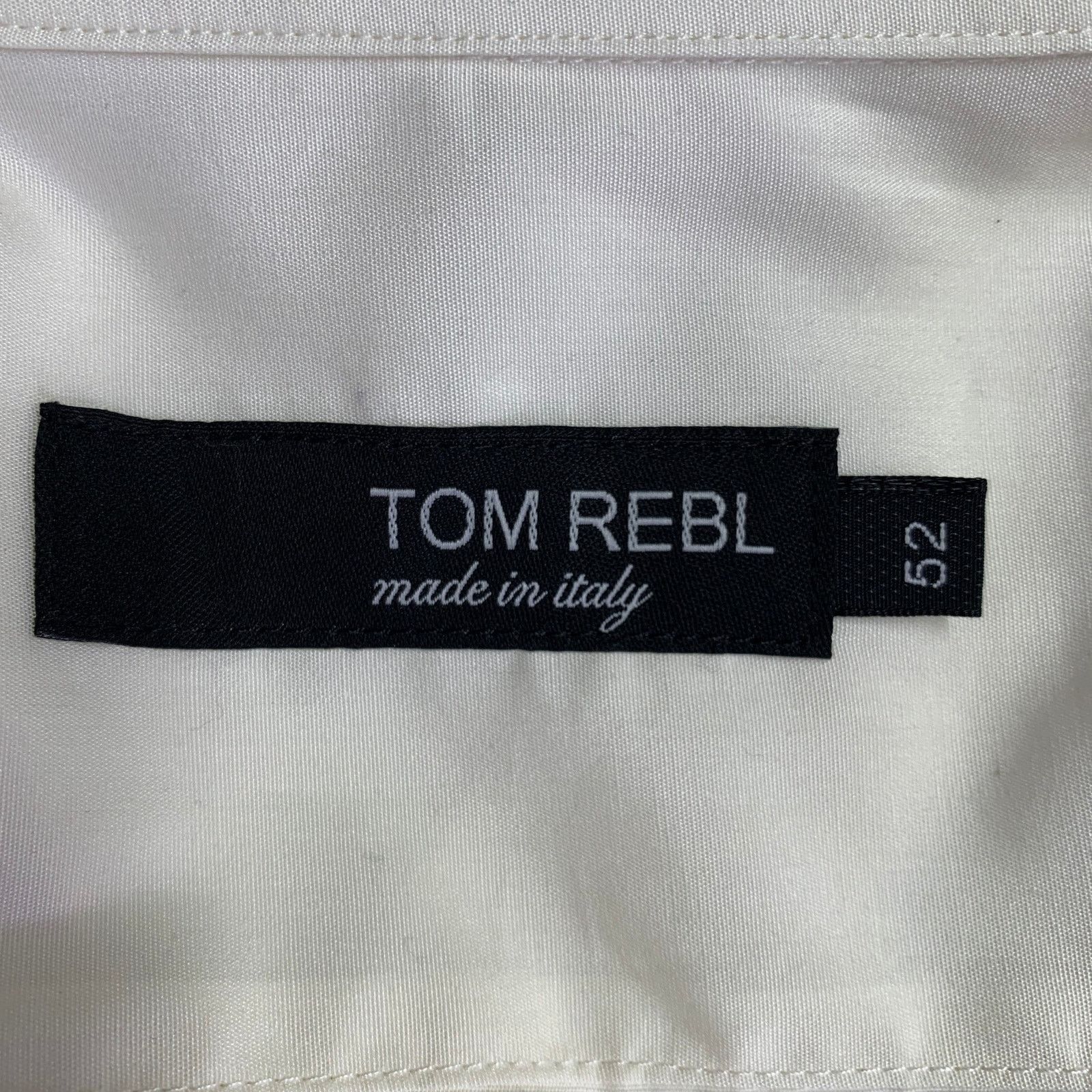 Tom Rebl TOM REBL L Beige Cotton Blend Button Up Long Sleeve Shirt Size US L / EU 52-54 / 3 - 6 Thumbnail