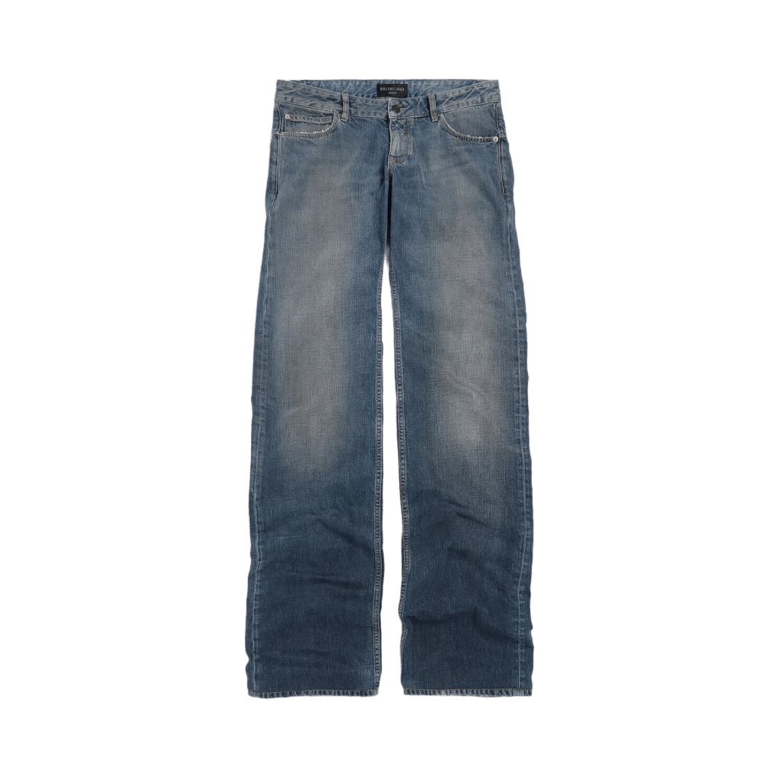 Balenciaga fitted low-waist pants blue Size US 29 - 1 Thumbnail