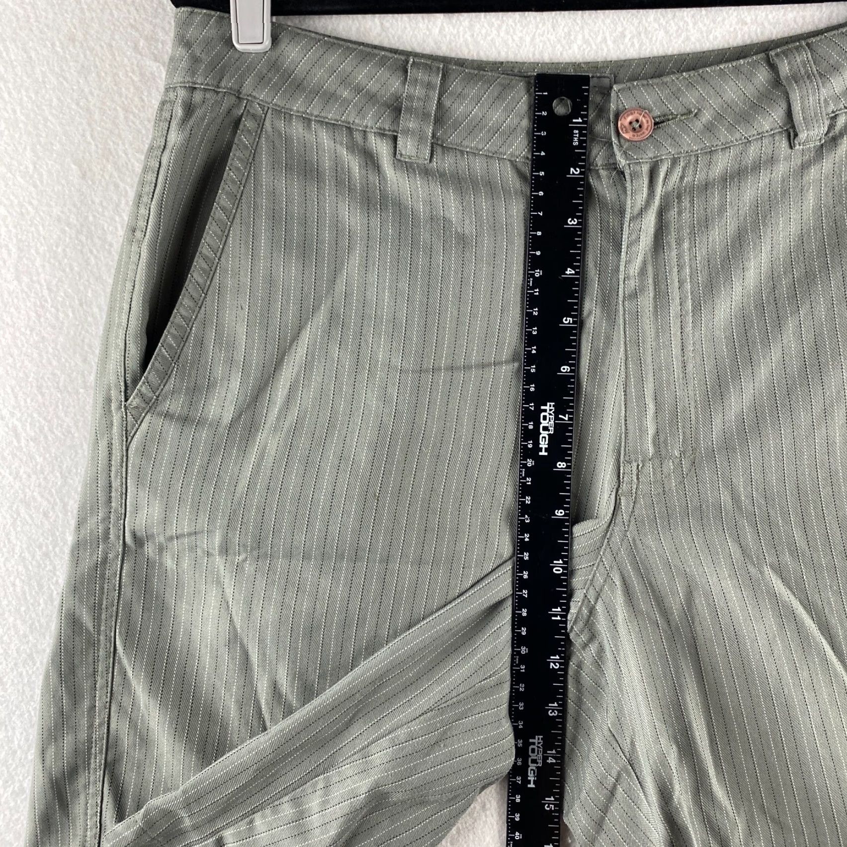 O'Neill O'Neill Mens Chino Shorts 32 Gray Button Slash Pockets Flat Front Striped Casual Size US 32 / EU 48 - 7 Thumbnail