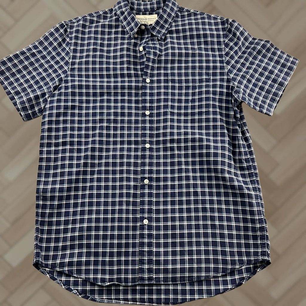 Ralph Lauren Ralph Lauren Denim & Supply Plaid Short Sleeve Button Front Shirt Men's L Blue Size US L / EU 52-54 / 3 - 1 Thumbnail