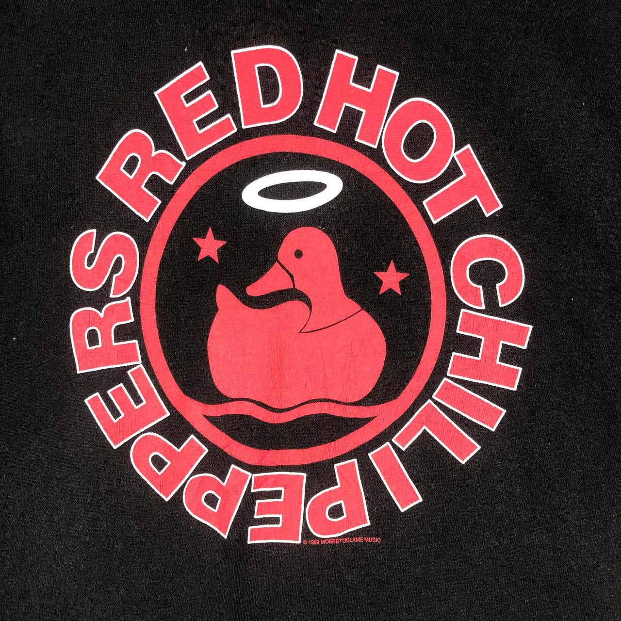 Band Tees Vintage 90s Red Hot Chili Peppers Black T-Shirt Size US L / EU 52-54 / 3 - 6 Thumbnail
