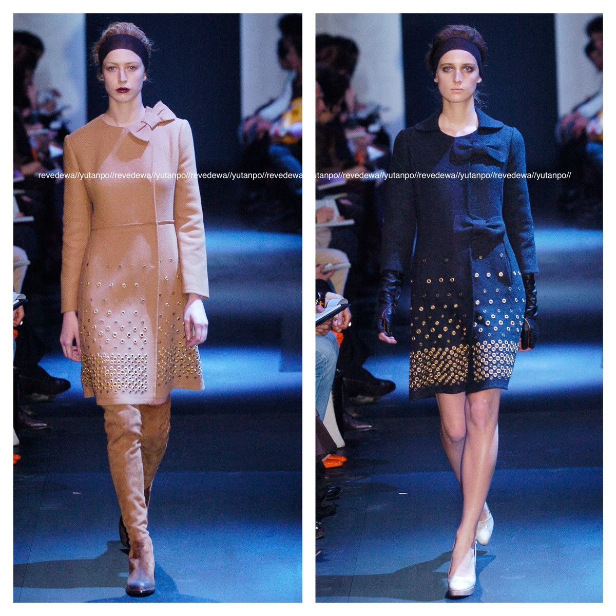 Prada e Prada Runway Coat with Eyelet Studs and Ribbon, Size 38 Size XS / US 0-2 / IT 36-38 - 16 Thumbnail