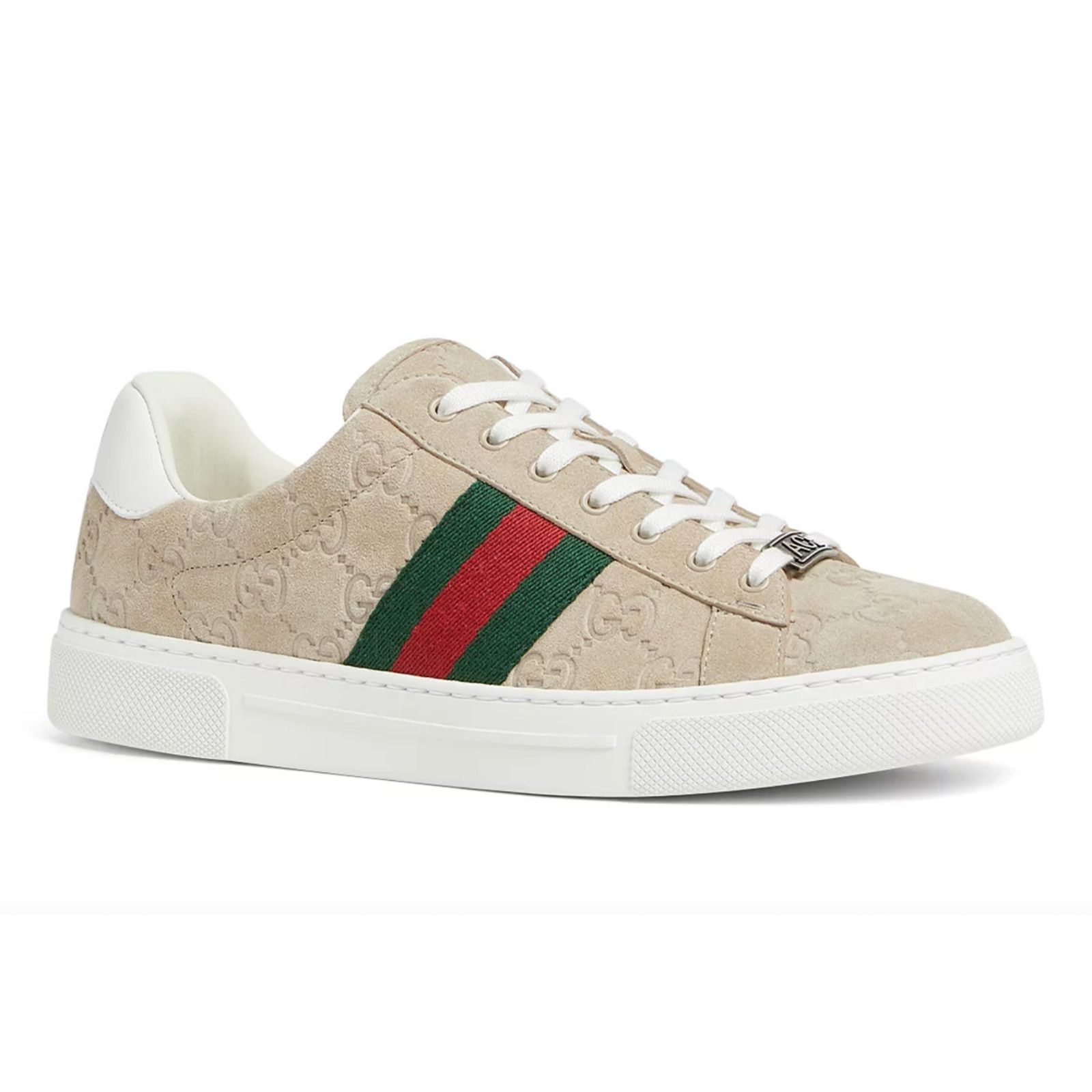 Gucci Gucci Oatmeal Beige Suede Flat Low Top Trainer Sneakers 40 Size US 10 / IT 40 - 1 Thumbnail