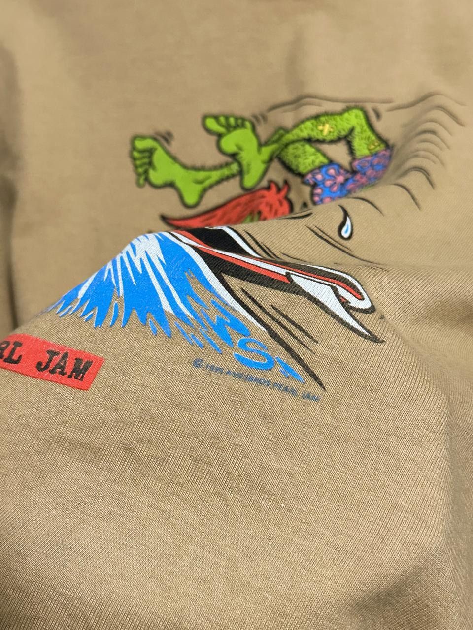 Band Tees × Vintage Vintage 90s Pearl Jam Out of Control Gremmie Surfing 1995 Size US L / EU 52-54 / 3 - 4 Thumbnail