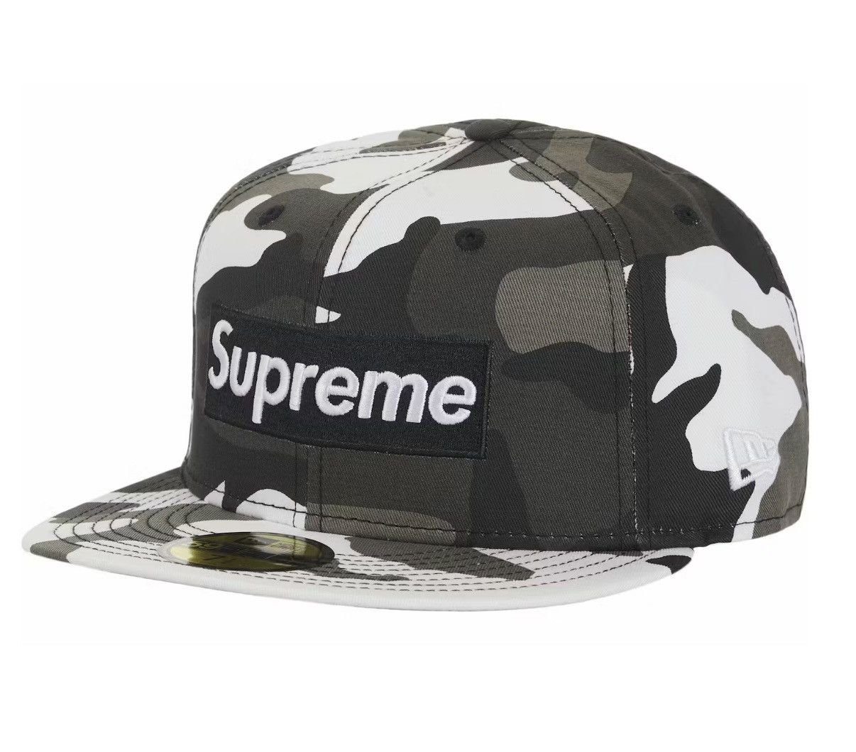 MLB × New Era × Supreme Supreme MLB Teams Box Logo New Era 59Fifty Cap Snow Camo Size ONE SIZE - 2 Thumbnail