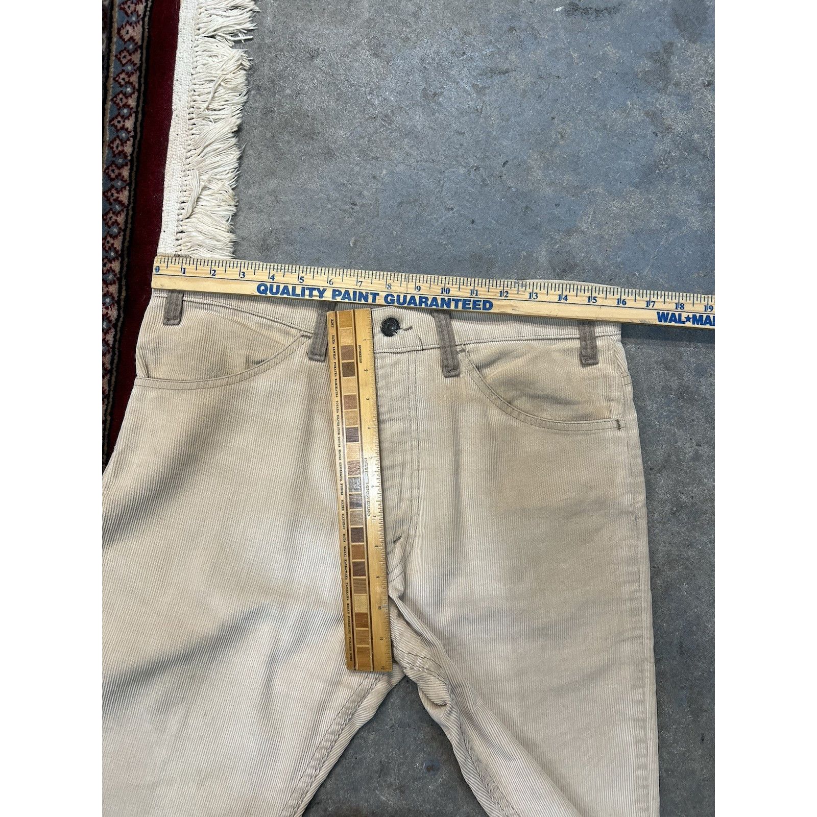 Levi's Vintage 80s Levis White Tag Beige Corduroy Pants 32x31 Rare Size US 32 / EU 48 - 12 Thumbnail