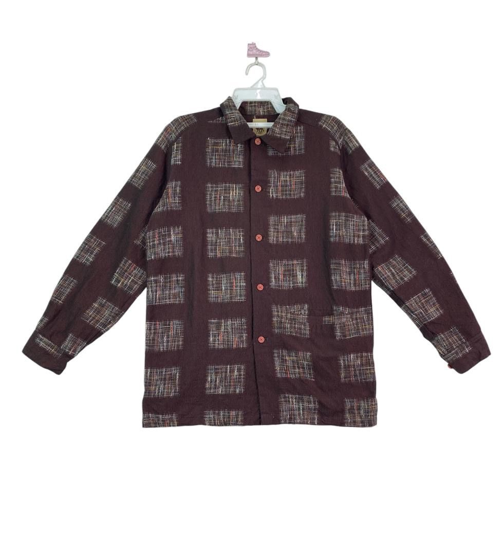 Japanese Brand × Norbit Vtg 90s NORBIT japan shasiko stitch art button up shirts Size US M / EU 48-50 / 2 - 1 Thumbnail