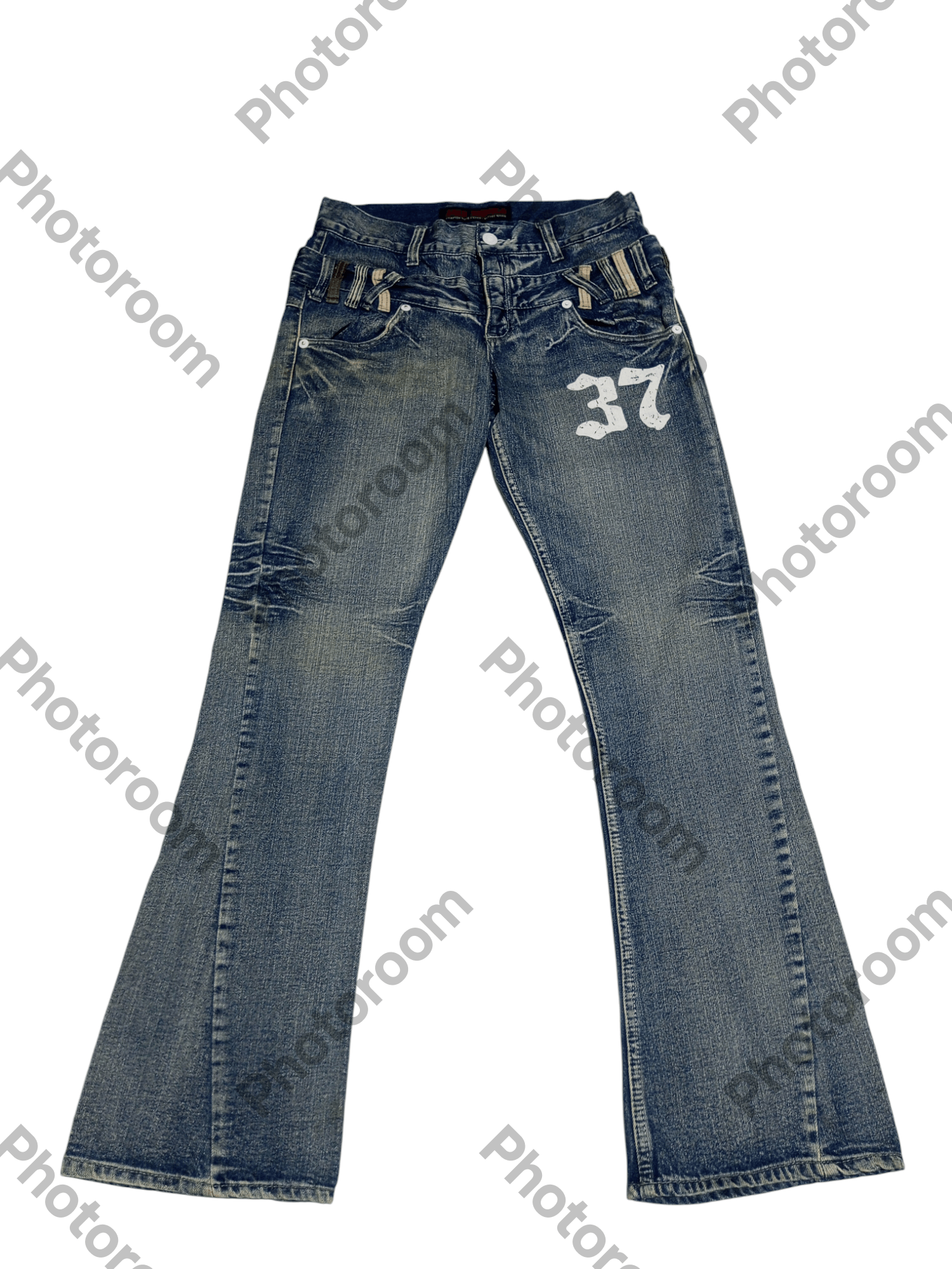 Japanese Brand Vintage Jack Serika double waist wings flare jeans Size US 32 / EU 48 - 5 Thumbnail