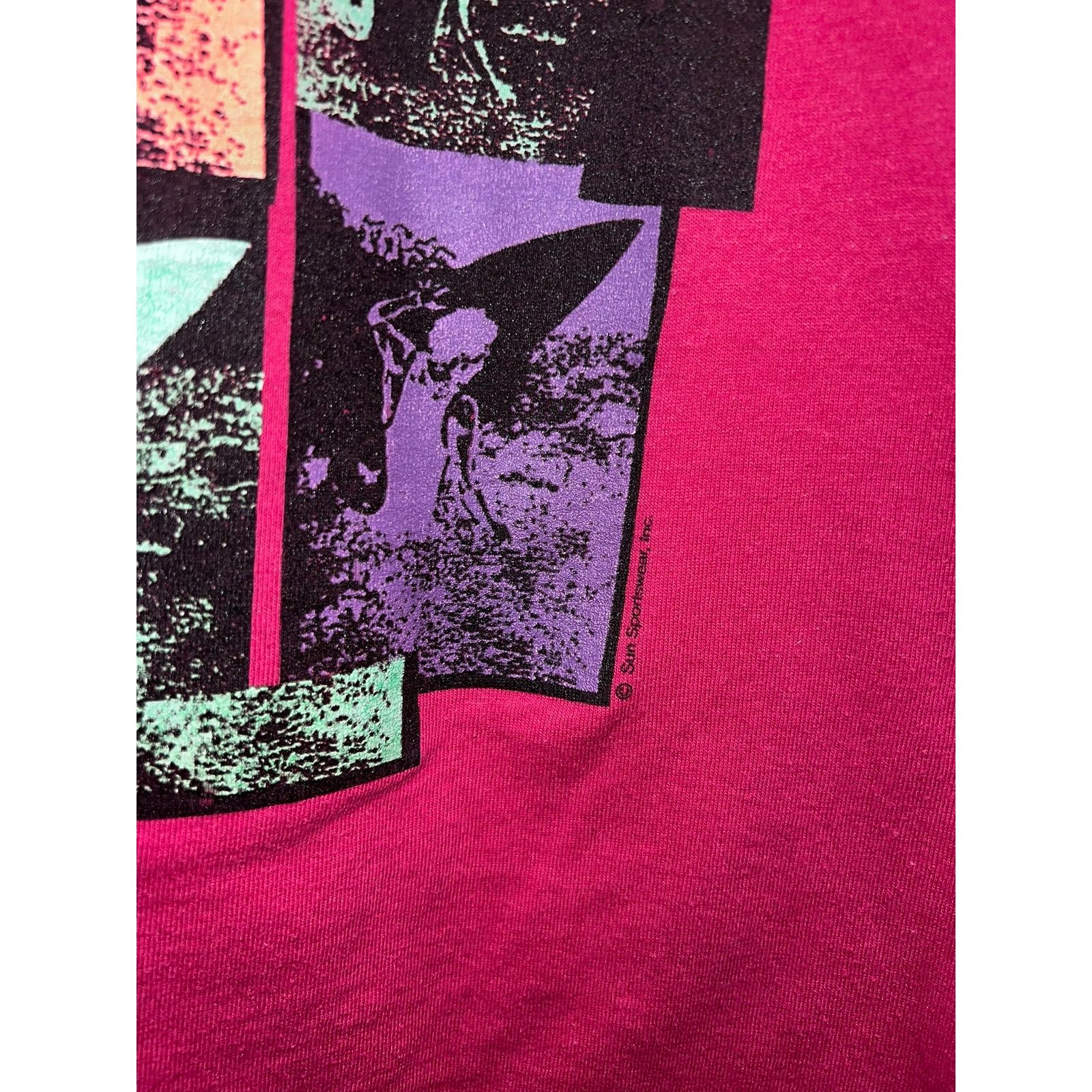 Vintage Vintage Surf Shirt Sun Sportswear Videographic Video Pink L Size US L / EU 52-54 / 3 - 6 Thumbnail