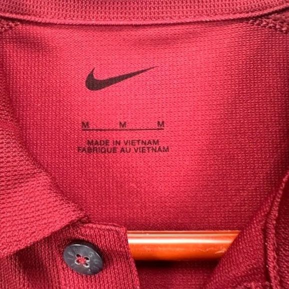 Nike Nike Golf Polo Shirt Mens M Red Dri-FIT Wicking Performance Short Sleeve Embroidered Swoosh Size US M / EU 48-50 / 2 - 2 Thumbnail