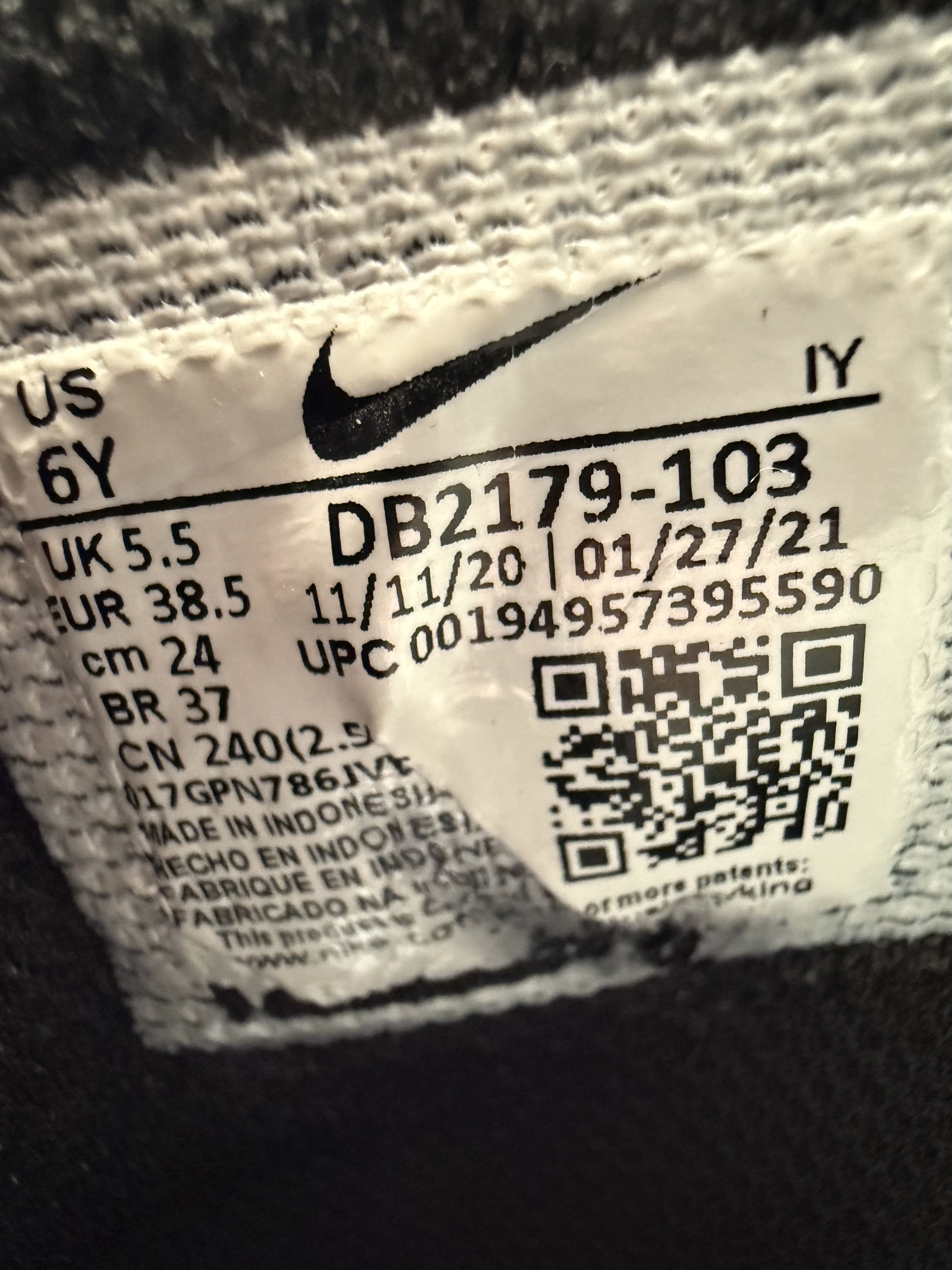 Nike Nike Dunk High GS Black White DB2179-103 size 6Y / wmn 7.5 Size US 7.5 / IT 37.5 - 10 Thumbnail