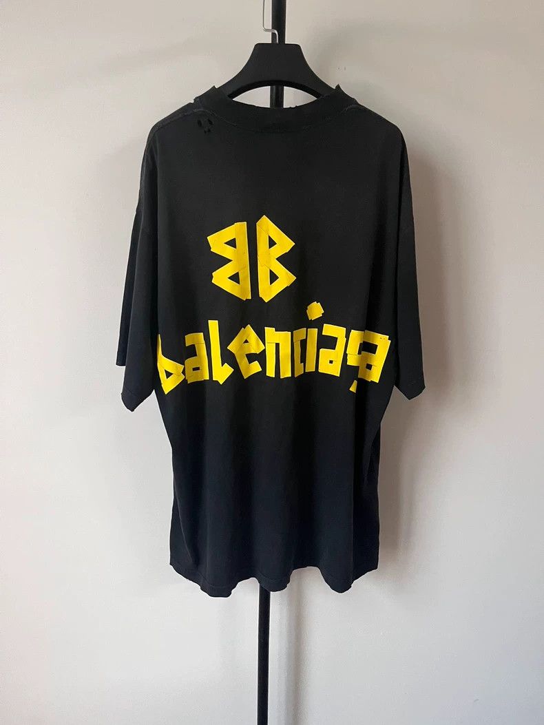 Balenciaga Balenciaga Adhesive tape adhesive tape short-sleeved T-shi Size US M / EU 48-50 / 2 - 2 Thumbnail