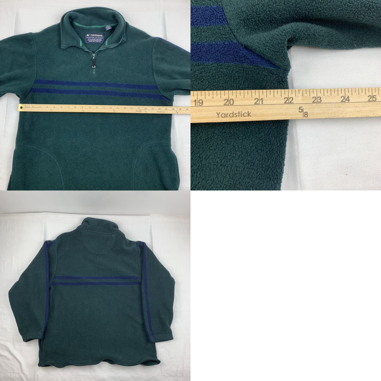 American Eagle Outfitters Vintage American Eagle Fleece Jacket Adult Medium Green Quarter Zip Pullover Y2K Size US M / EU 48-50 / 2 - 8 Thumbnail