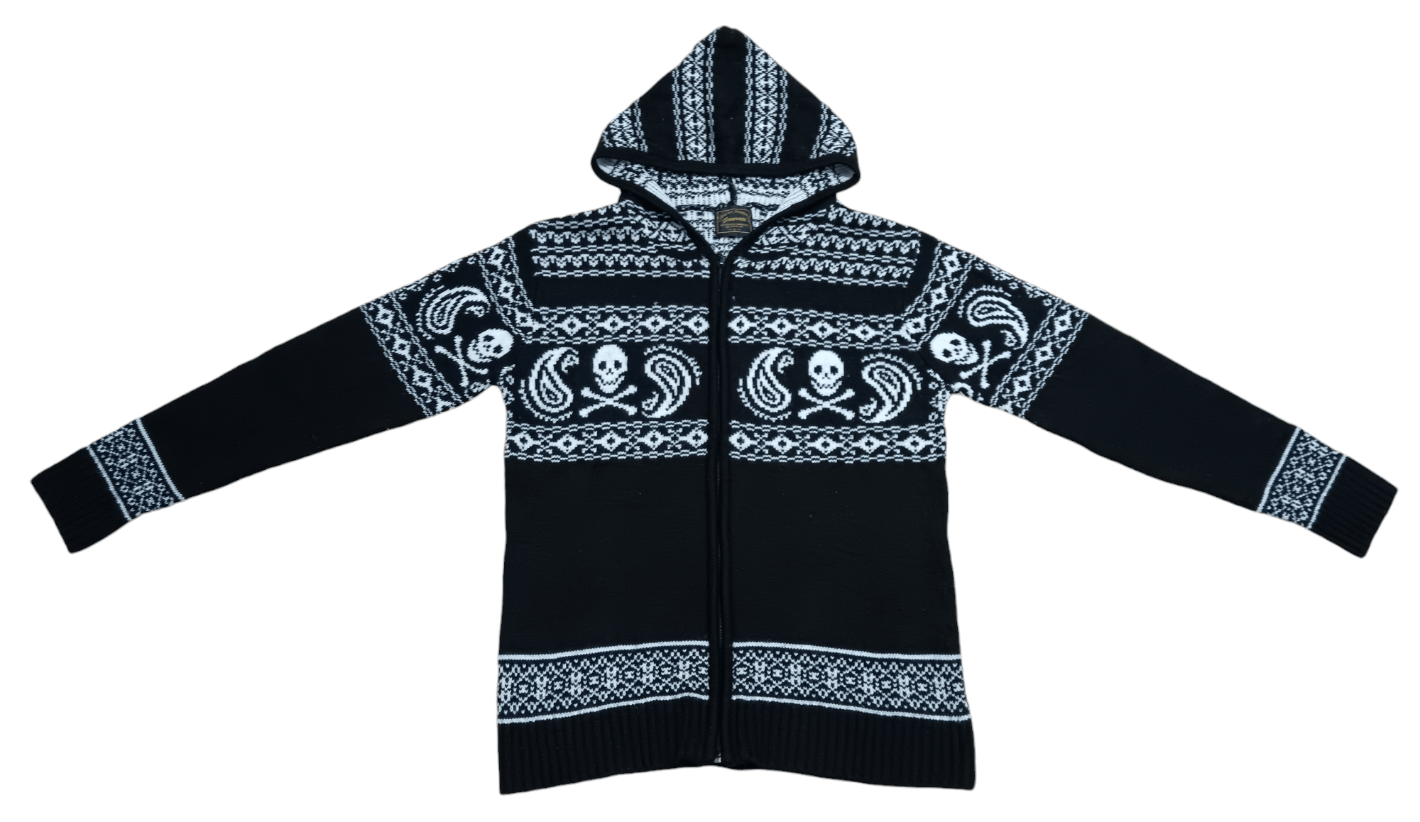 Japanese Brand GENERATE NATIVE EMOPUNK SKULL PAISLEE KNITWEAR SWEATER Size US L / EU 52-54 / 3 - 1 Thumbnail