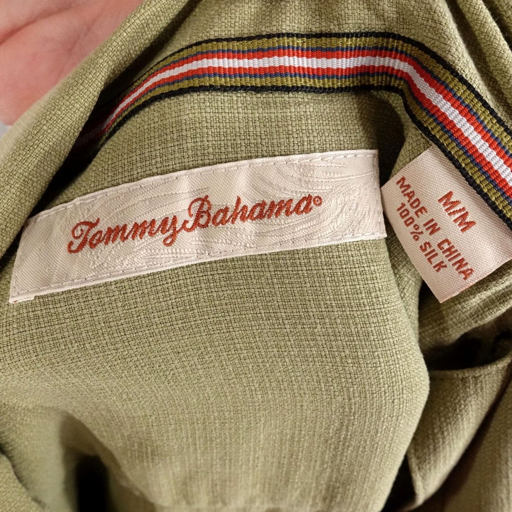 Tommy Bahama Tommy Bahama Shirt Mens M Green Solid Short Sleeve Button-Up 100% Silk Tropical Size US M / EU 48-50 / 2 - 5 Thumbnail