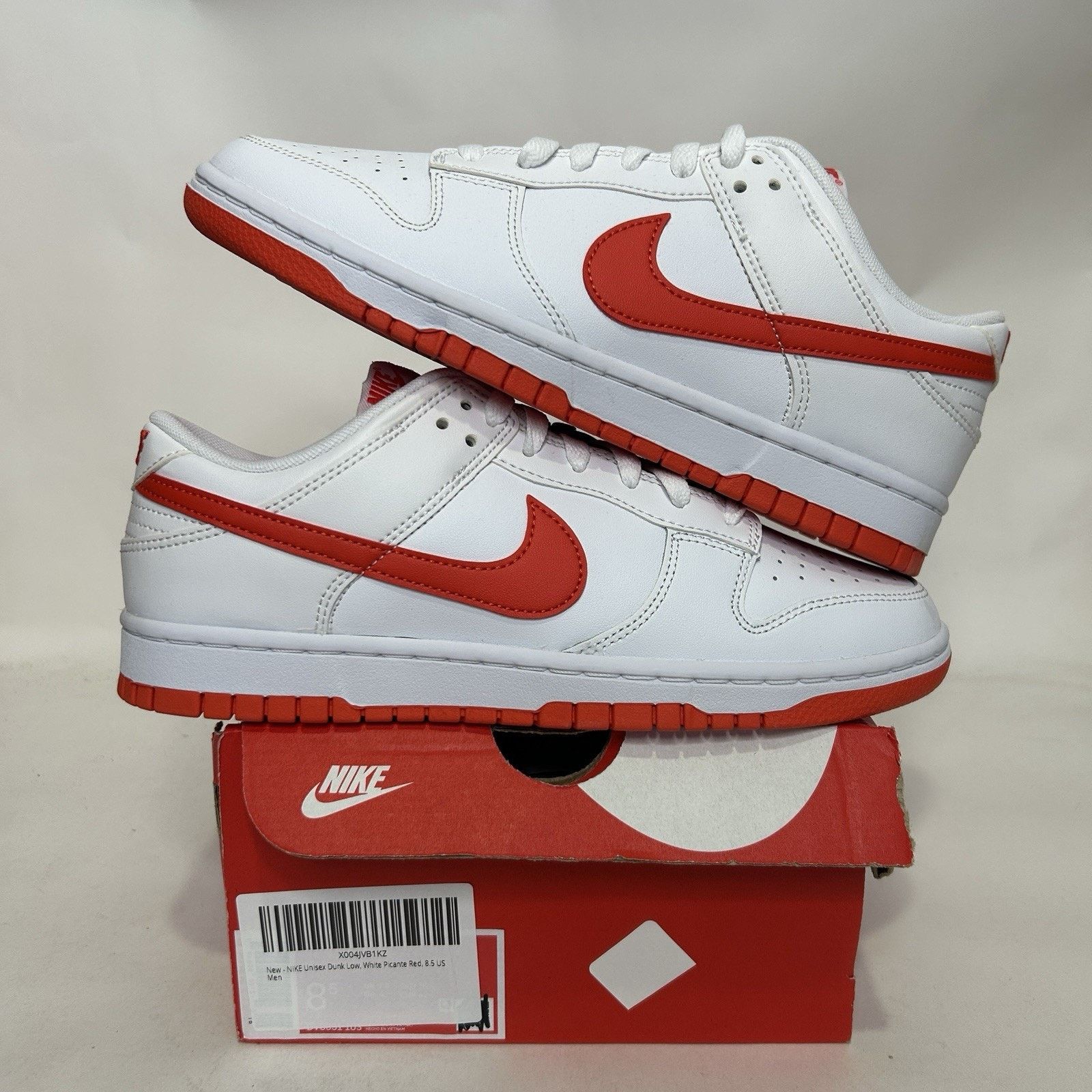 Nike Nike Dunk Low Retro “Picante Red/Candy Cane” DV0831-103 Size US 8.5 / EU 41-42 - 1 Thumbnail
